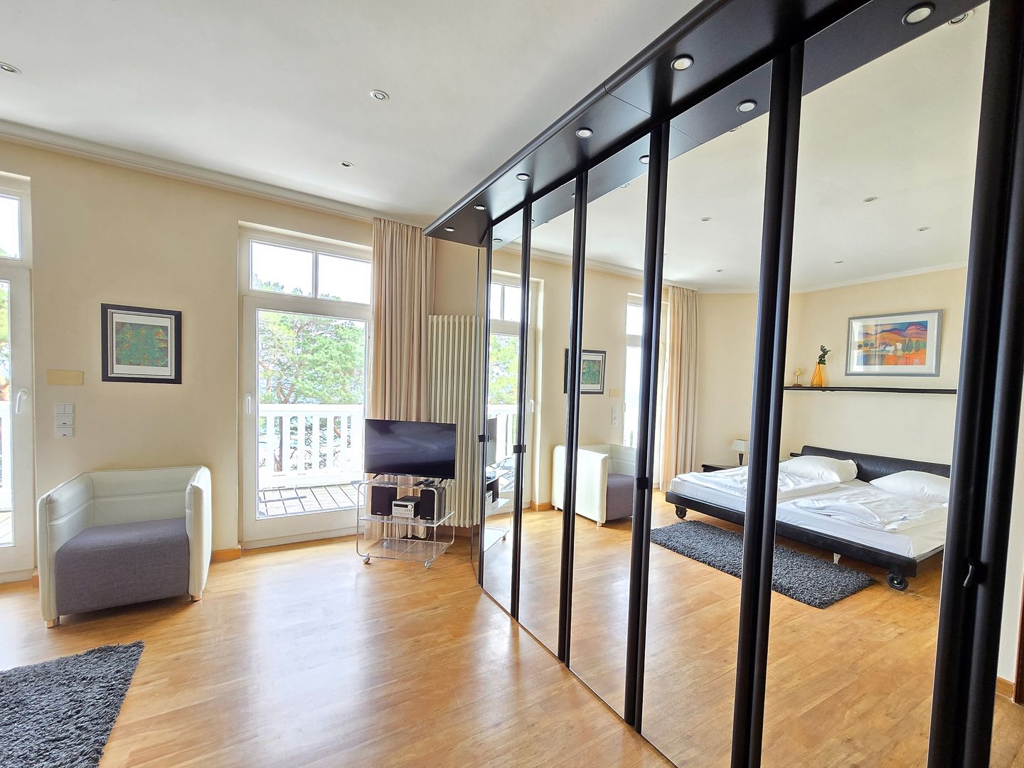 Strandvillen Binz Ferienwohnung mit Meerblick, 1 Schlafzimmer und Balkon (SV/618) Insel Rügen - Schlafzimmer