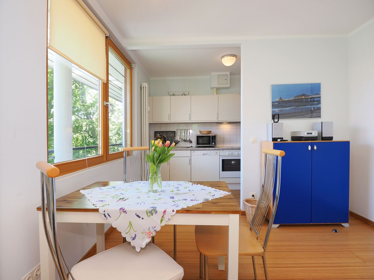 Kaiservillen Heringsdorf Ferienwohnung mit 1 Schlafzimmer und Balkon (D132) Insel Usedom - Wohnzimmer