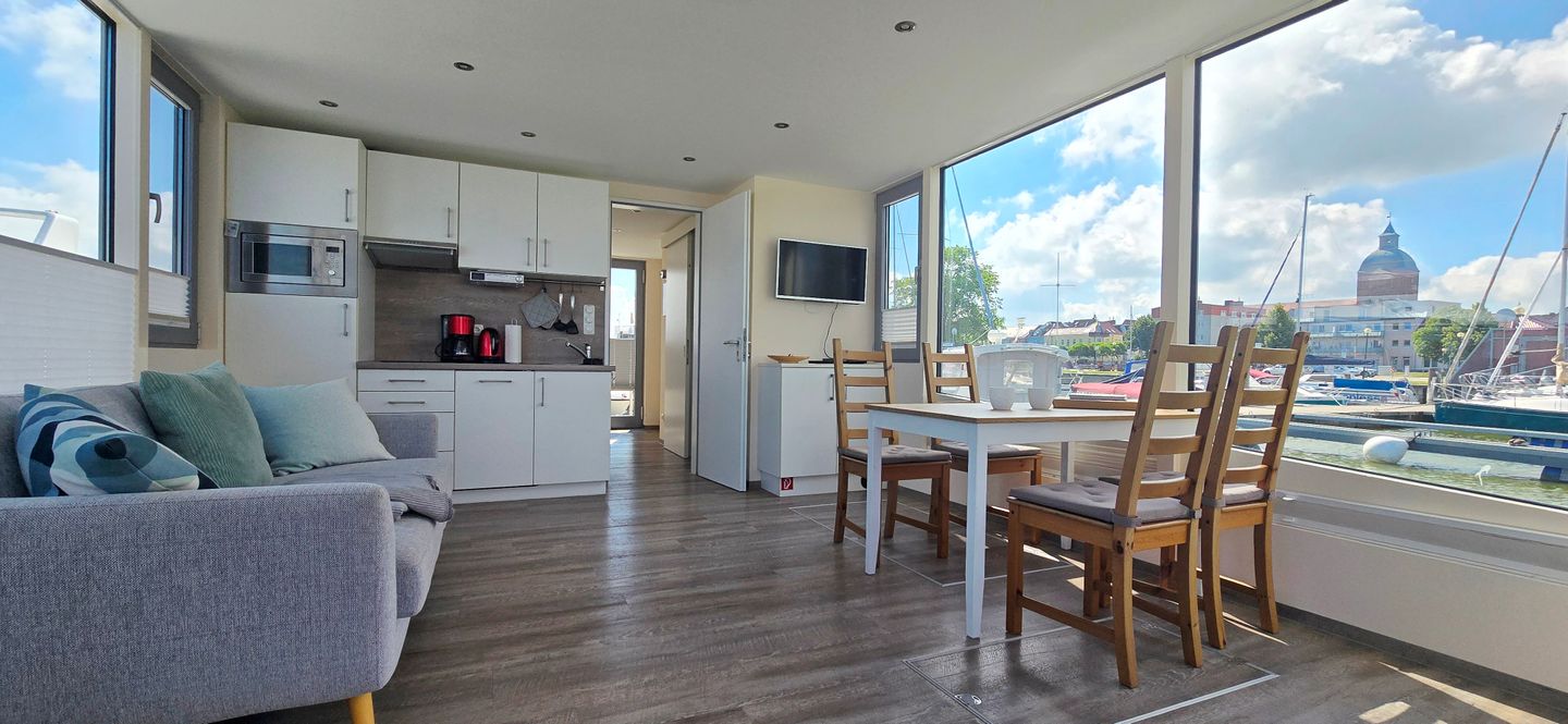  HB - Hausboot Floating 30 "Paula" Ribnitz-Damgarten - Wohnzimmer