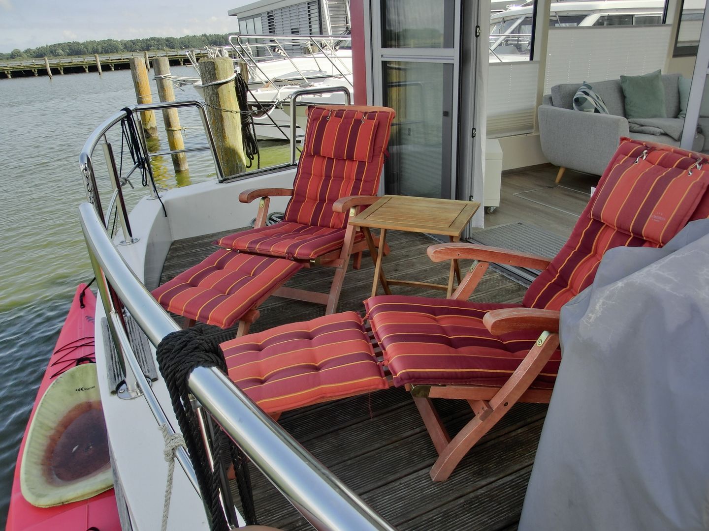  HB - Hausboot Floating 30 "Paula" Ribnitz-Damgarten - Terrasse