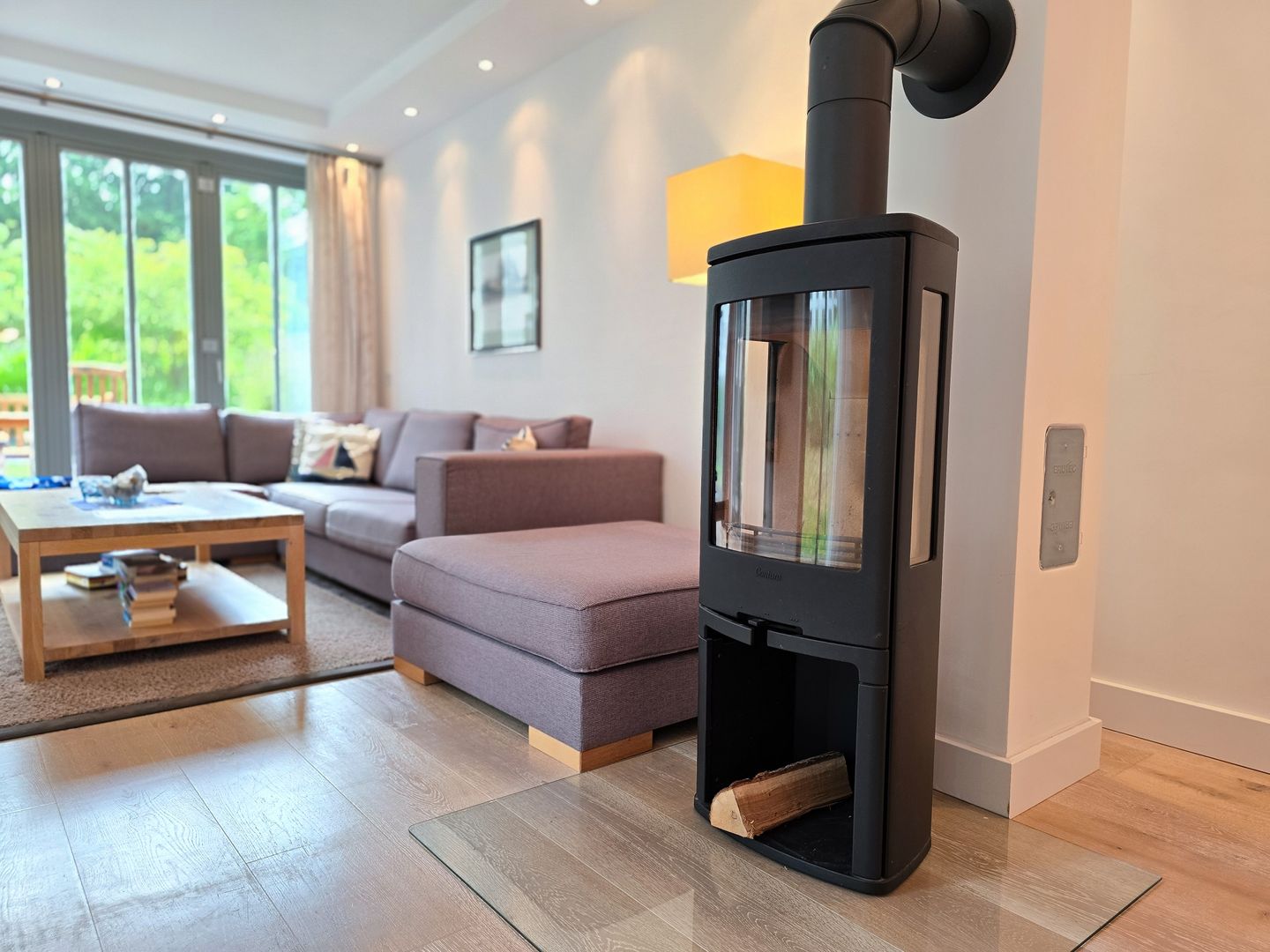 Strandvillen Binz Ferienwohnung mit 2 Schlafzimmern und Terrasse (PVA/01) Insel Rügen - Kamin-/Ofen