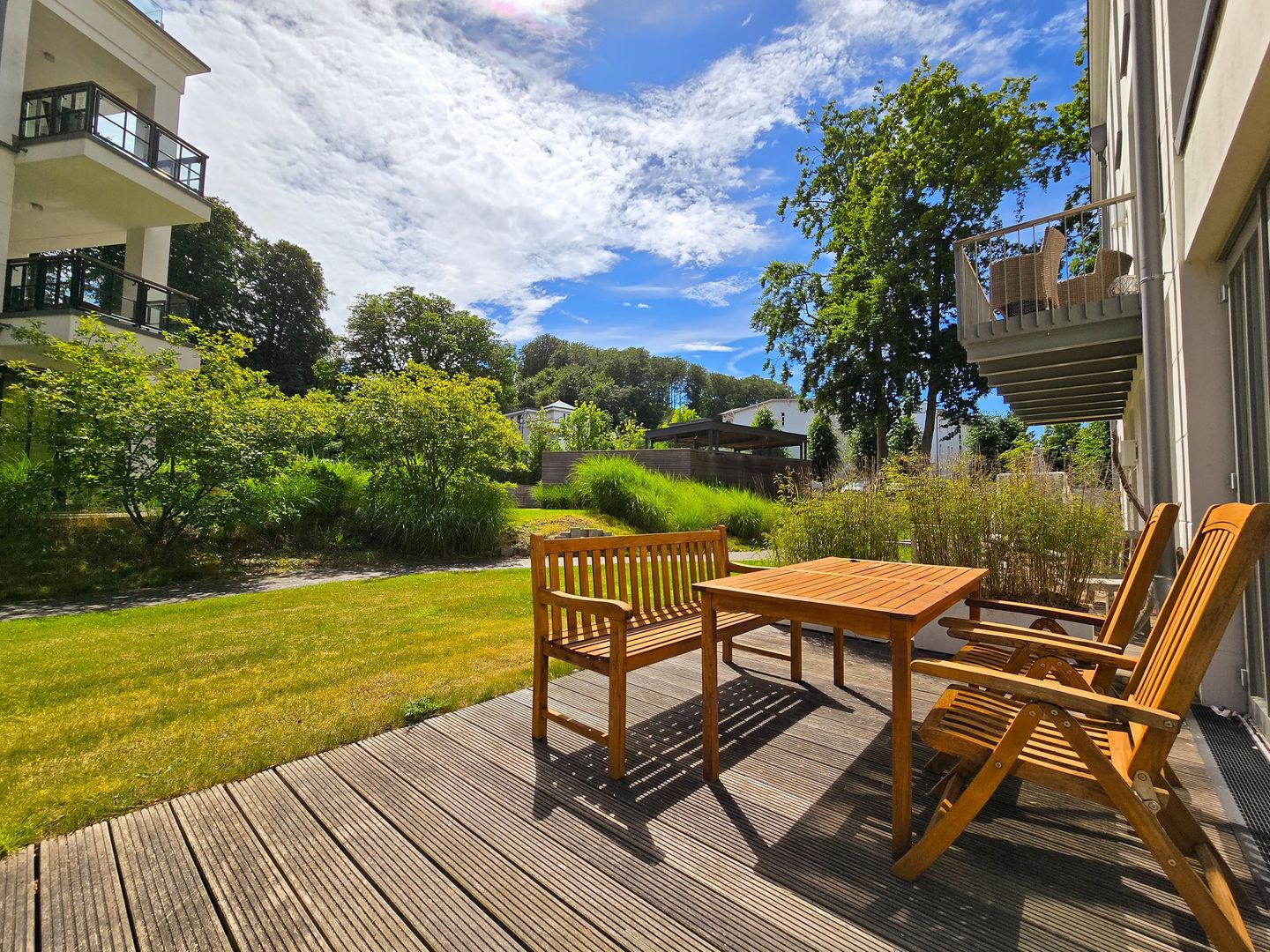 Strandvillen Binz Ferienwohnung mit 2 Schlafzimmern und Terrasse (PVA/01) Insel Rügen - Terrasse
