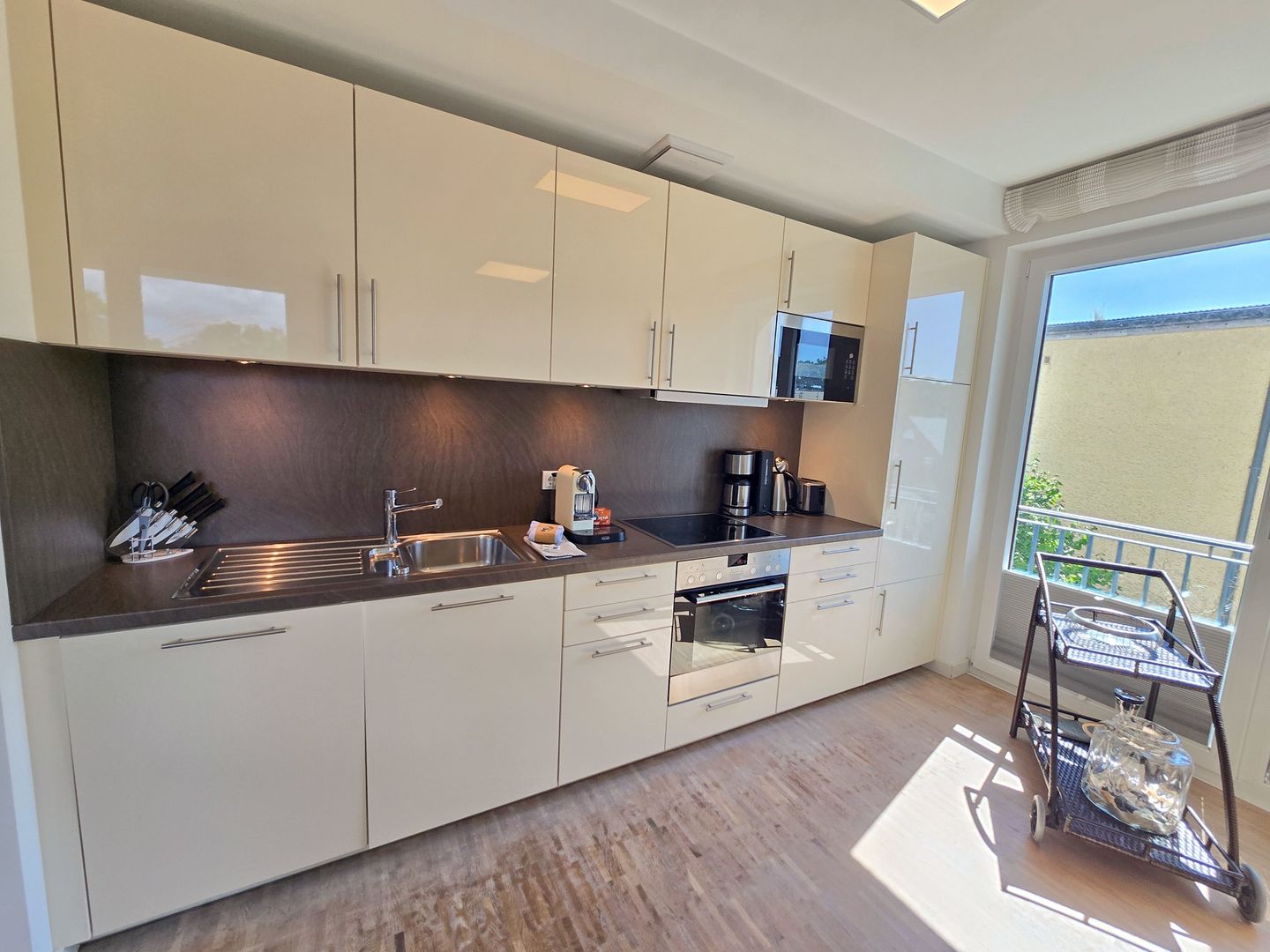 Strandvillen Binz Ferienwohnung mit 1 Schlafzimmer und Balkon (DR/422) Insel Rügen - Küche / Küchenzeile