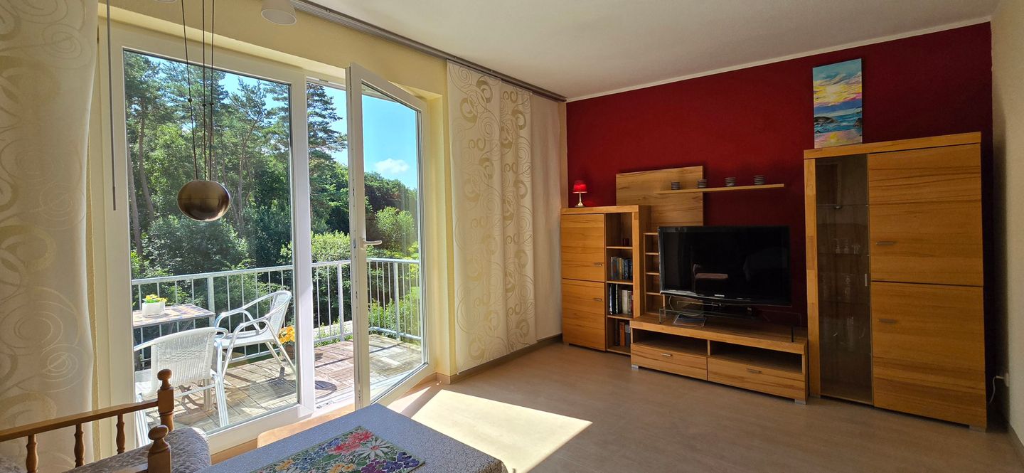  Ferienwohnung KWE 6 OG Graal-Müritz Küstenwald - Wohnzimmer