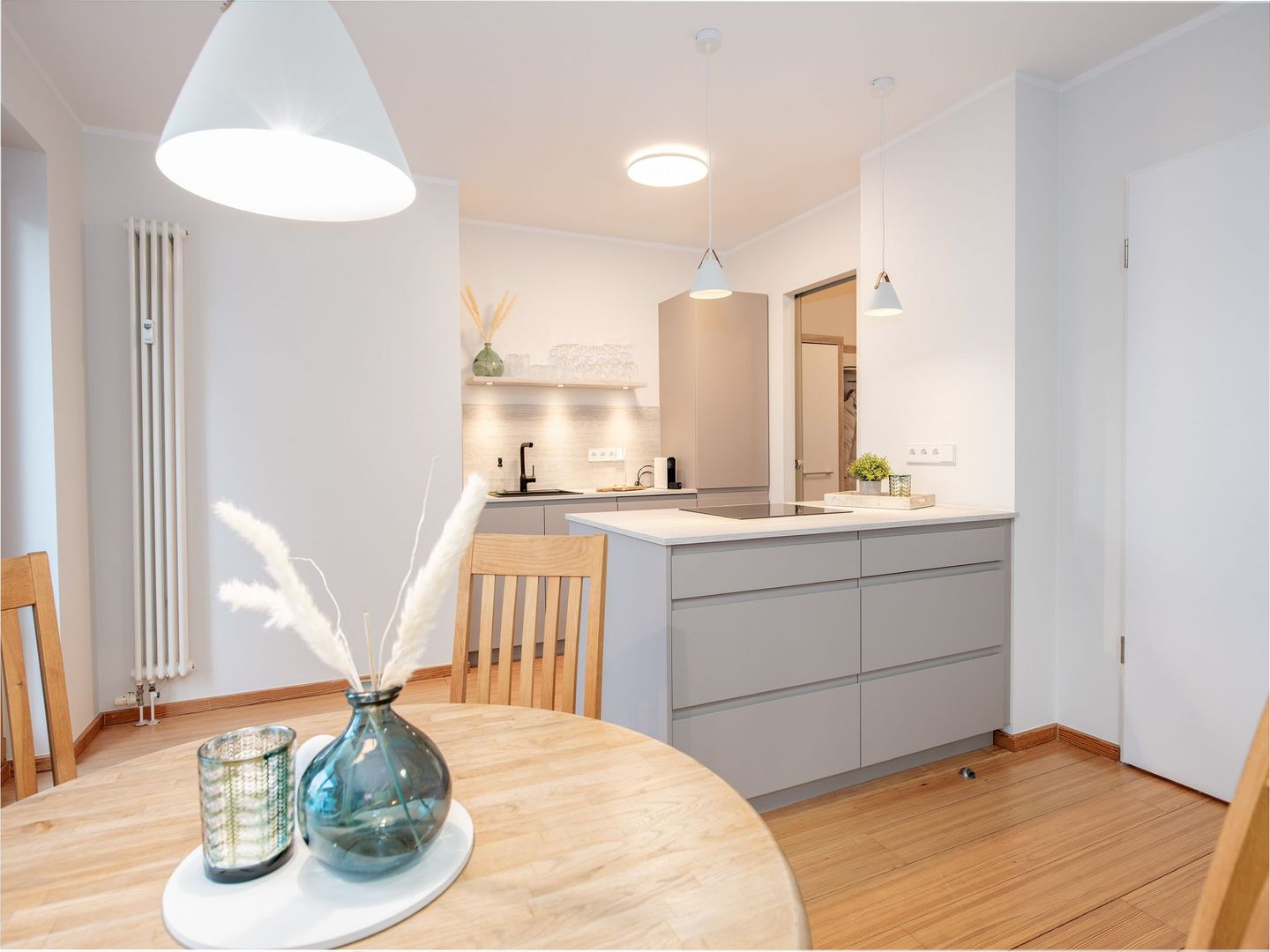 Kaiservillen Heringsdorf Ferienwohnung mit 1 Schlafzimmer und Balkon (D214) Insel Usedom - Küche / Küchenzeile