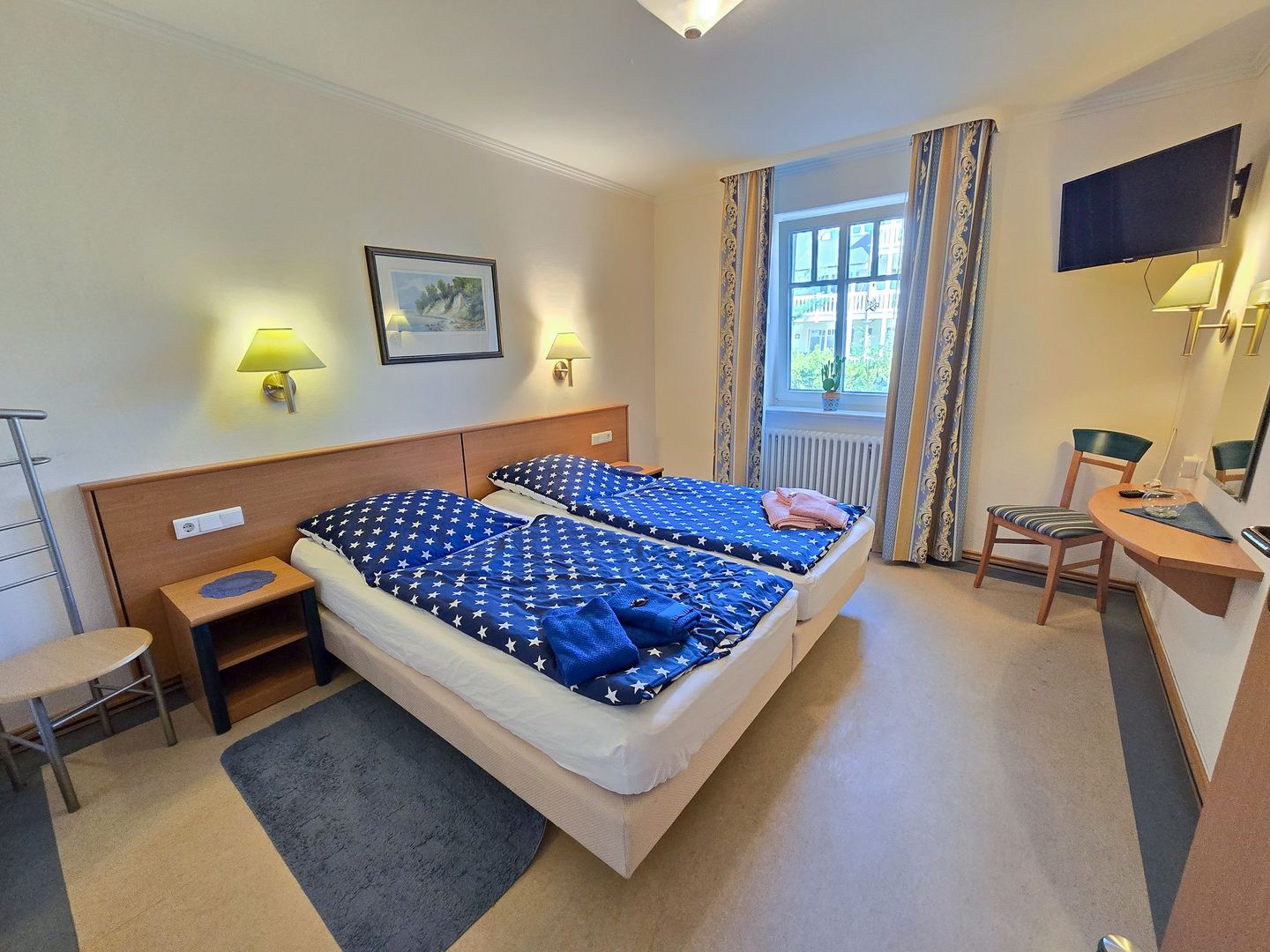 Dünenpark Binz Komfort Ferienwohnung mit 1 Schlafzimmer und Terrasse im Erdgeschoss (117) Insel Rügen - Schlafzimmer
