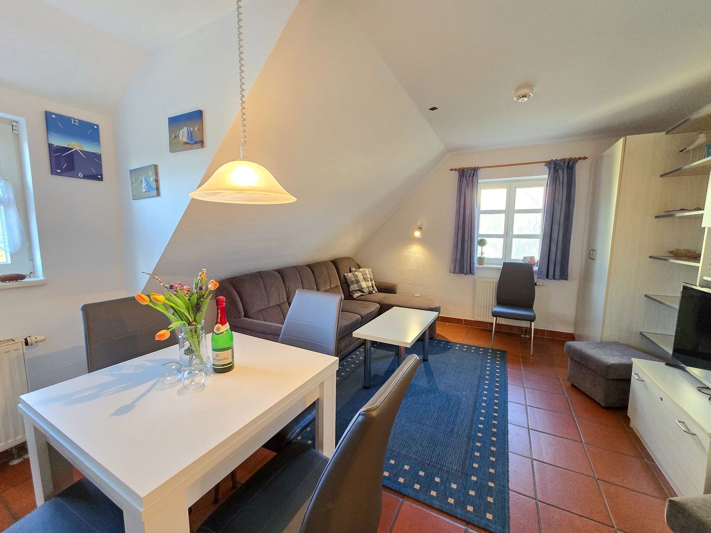 Feriendorf Rugana Klassik Ferienwohnung mit 1 Schlafzimmer (B57) Insel Rügen - Wohnzimmer