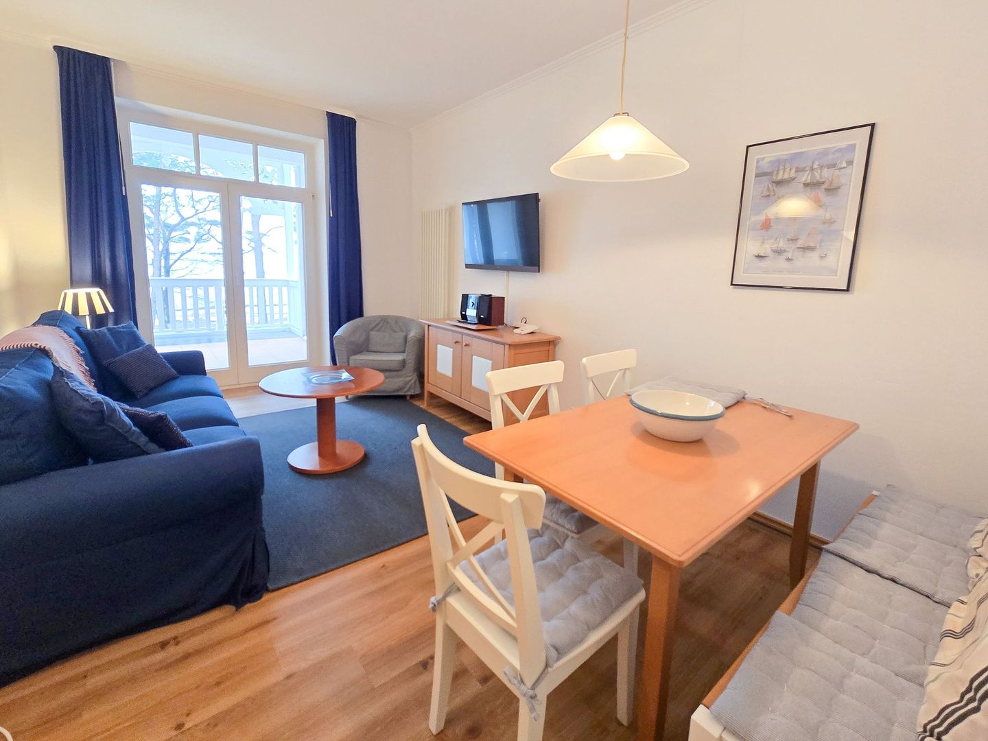 Strandvillen Binz Ferienwohnung mit Meerblick, 2 Schlafzimmern und Balkon (SV/607) Insel Rügen - Wohnzimmer