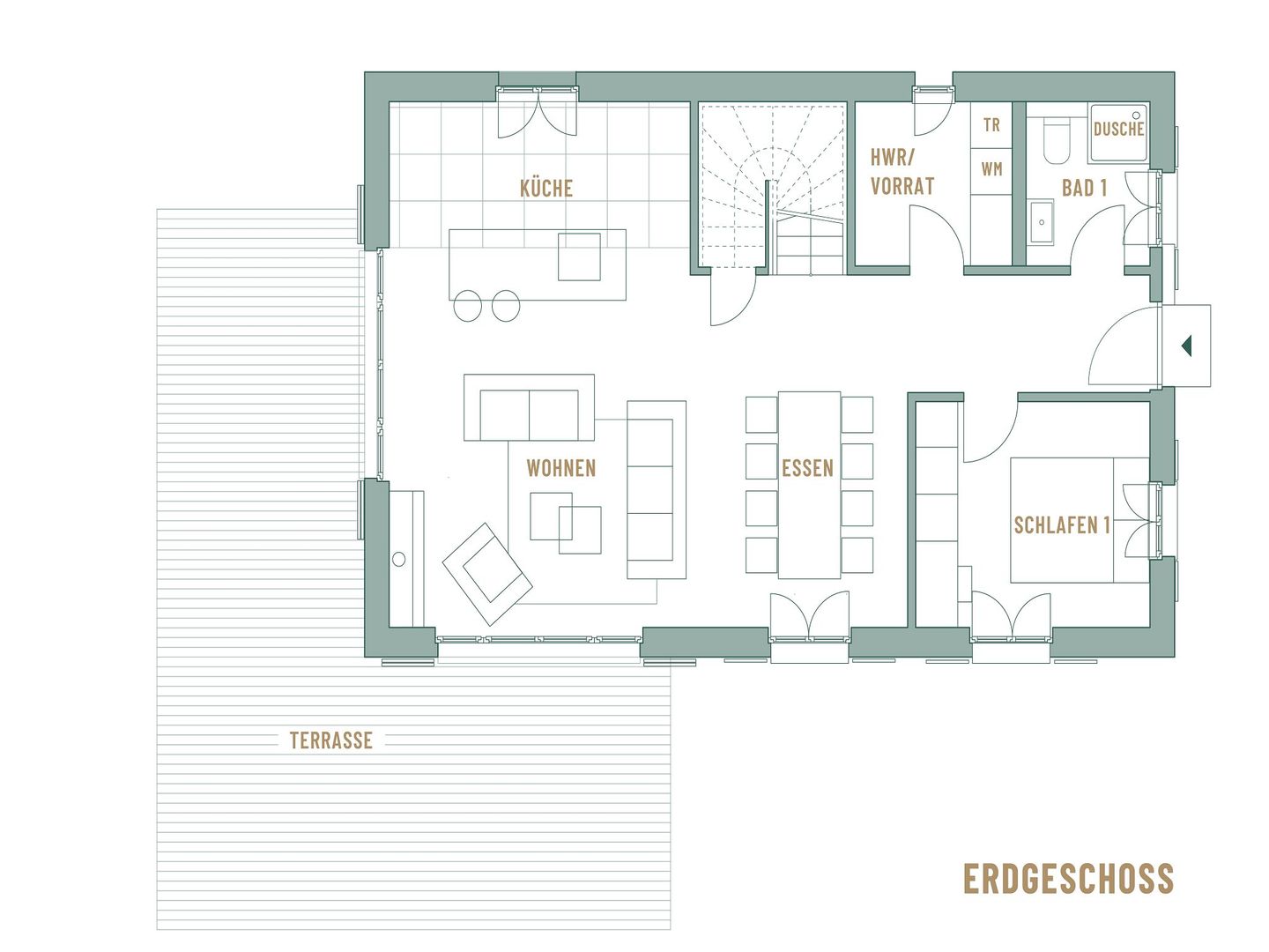 LuxusPlus Reetdachvilla mit 4 Schlafzimmern, Sauna und Kamin (G11) - Grundriss