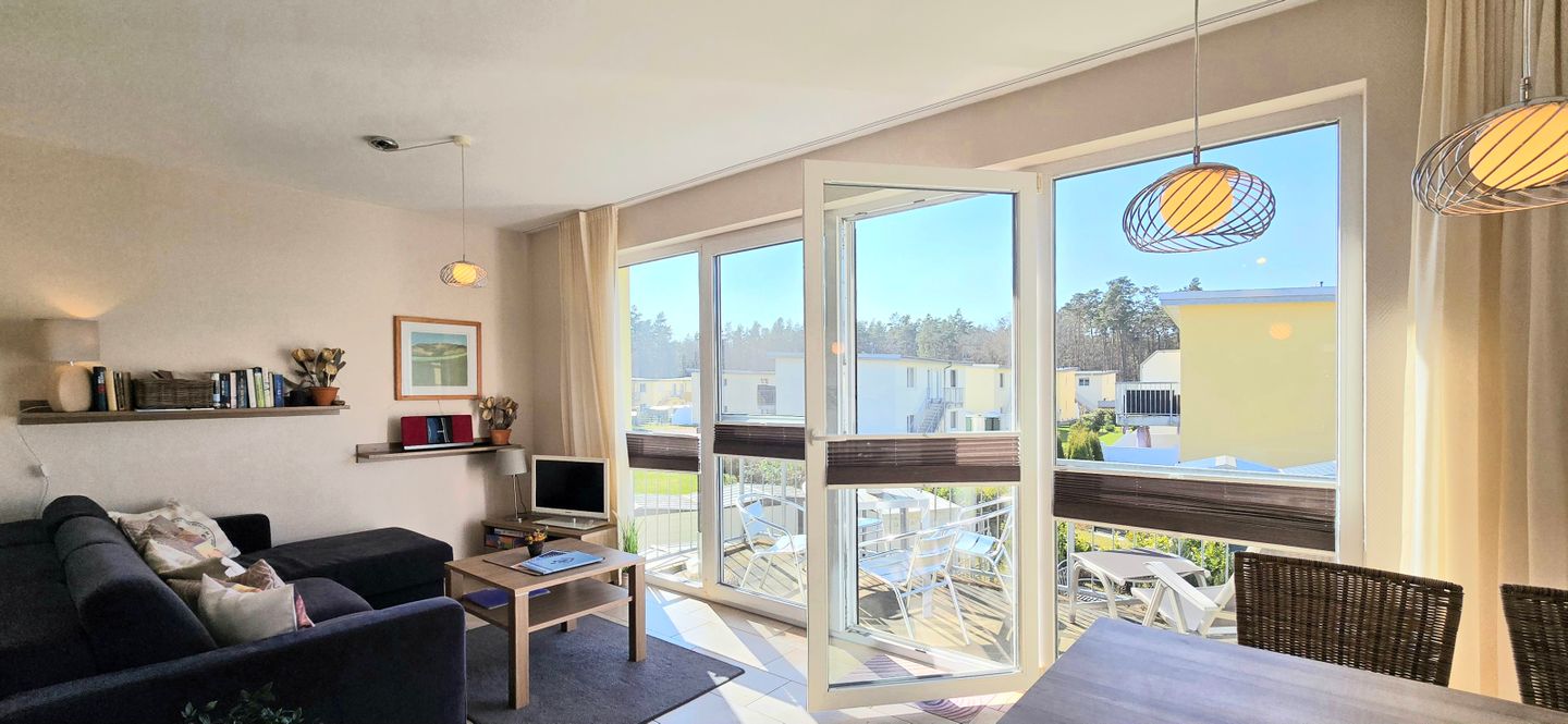  Ferienwohnung KWi 66 OG "Sanddorn" Graal-Müritz Küstenwald - Wohnzimmer