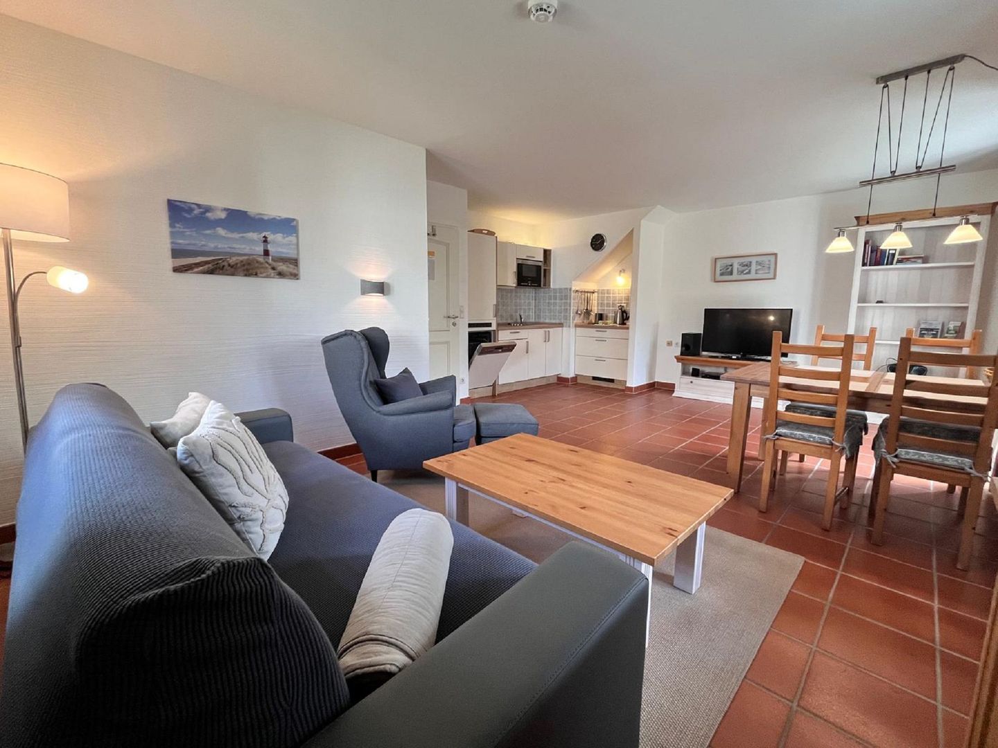 Feriendorf Rugana Komfortplus Ferienwohnung mit 1 Schlafzimmern und Terrasse (A29) Insel Rügen - Wohnzimmer