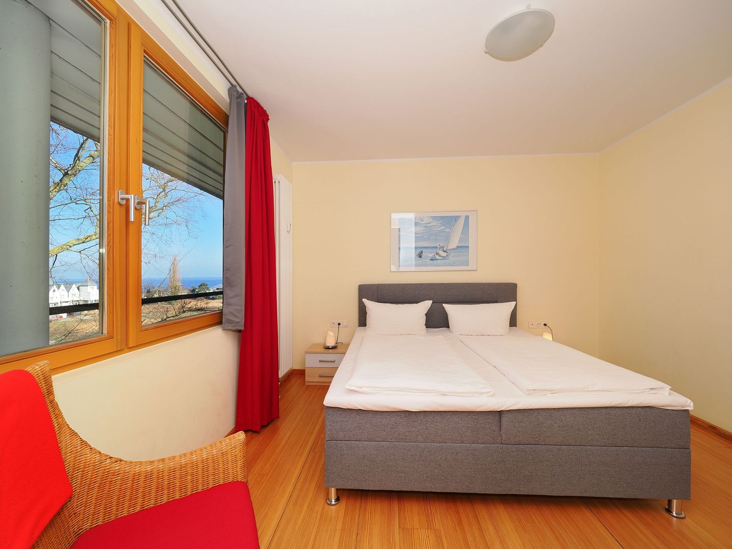 Kaiservillen Heringsdorf Ferienwohnung mit 1 Schlafzimmer und Balkon (D231) Insel Usedom - Schlafzimmer