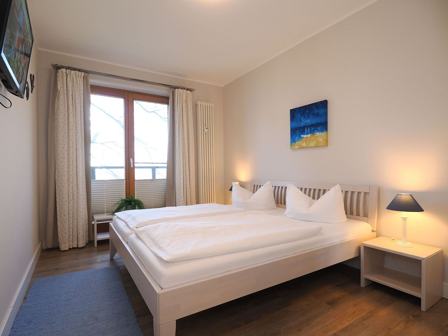 Kaiservillen Heringsdorf Ferienwohnung mit 2 Schlafzimmern und Balkon (D222) Insel Usedom - Schlafzimmer