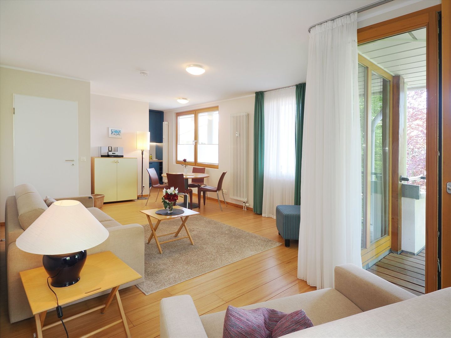 Kaiservillen Heringsdorf Ferienwohnung mit 1 Schlafzimmer und Balkon (D133) Insel Usedom - Wohnzimmer