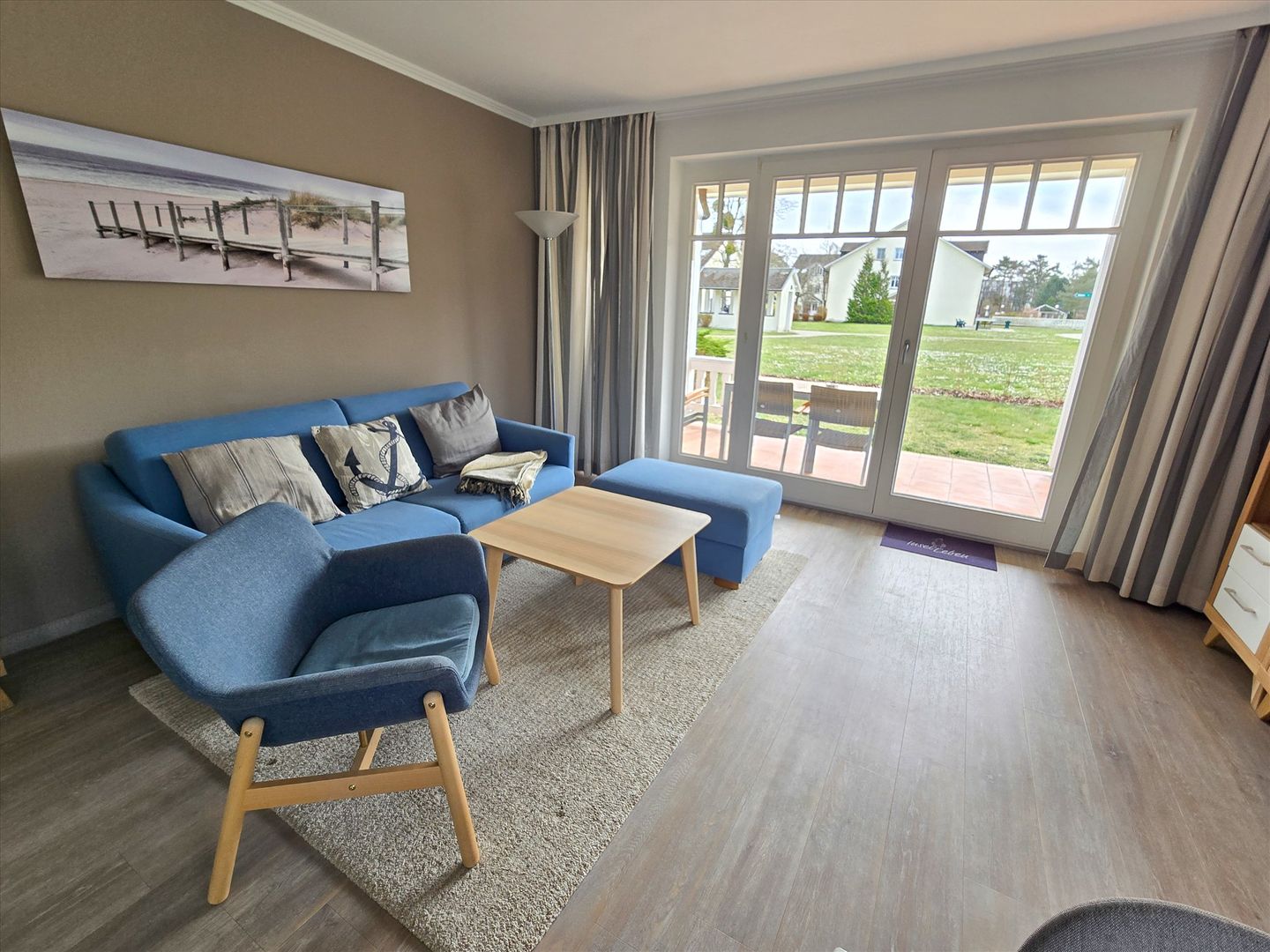 Dünenpark Binz Komfort Ferienwohnung mit 1 Schlafzimmer und Terrasse im Erdgeschoss (115) Insel Rügen - 