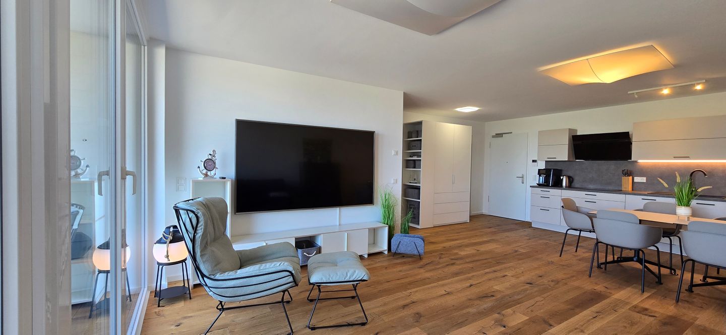  Ferienwohnung i10 "Am Strand mit Arbeitsplatz" Graal-Müritz - Wohnzimmer