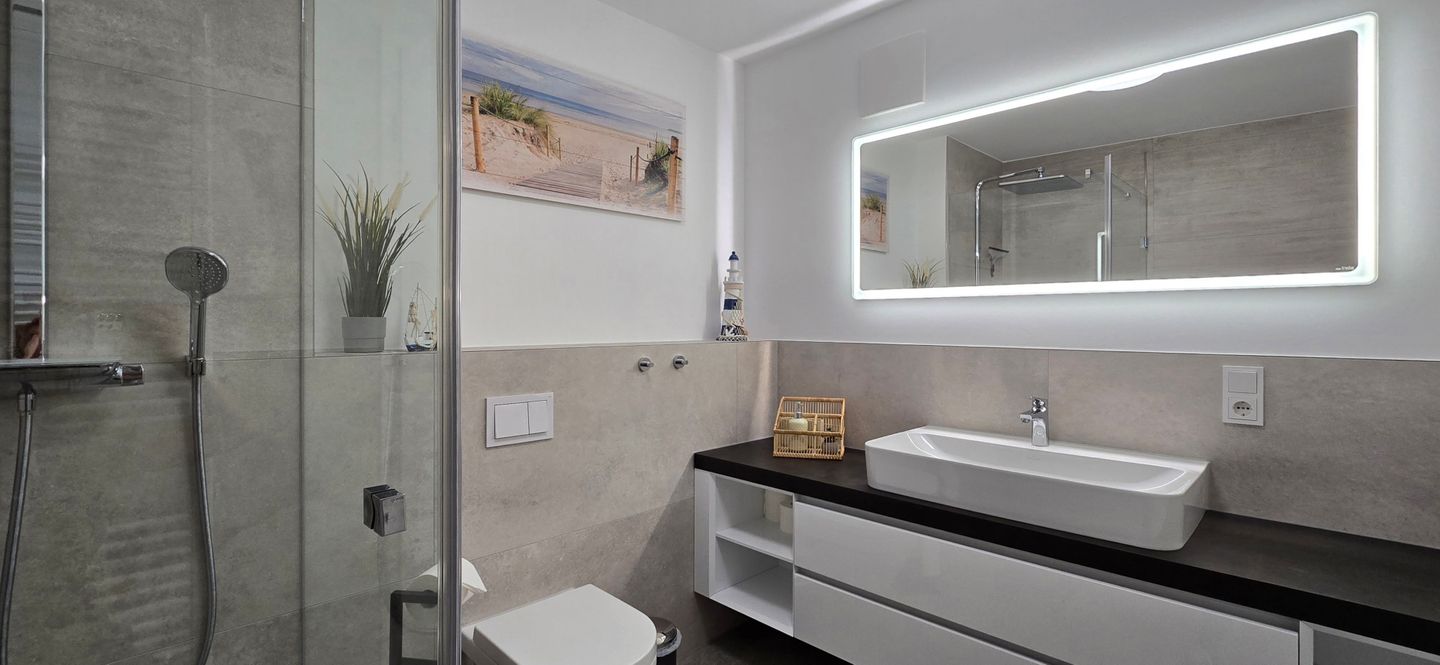  Ferienwohnung i10 "Am Strand mit Arbeitsplatz" Graal-Müritz - Badezimmer