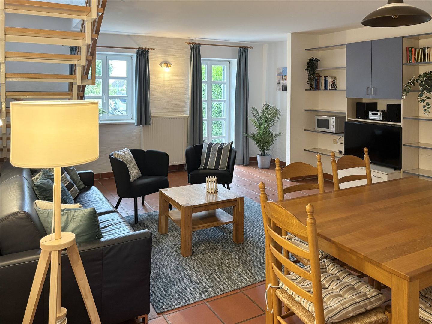 Feriendorf Rugana Klassik Ferienwohnung mit 2 Schlafzimmern und Terrasse (C53) Insel Rügen - Wohnzimmer