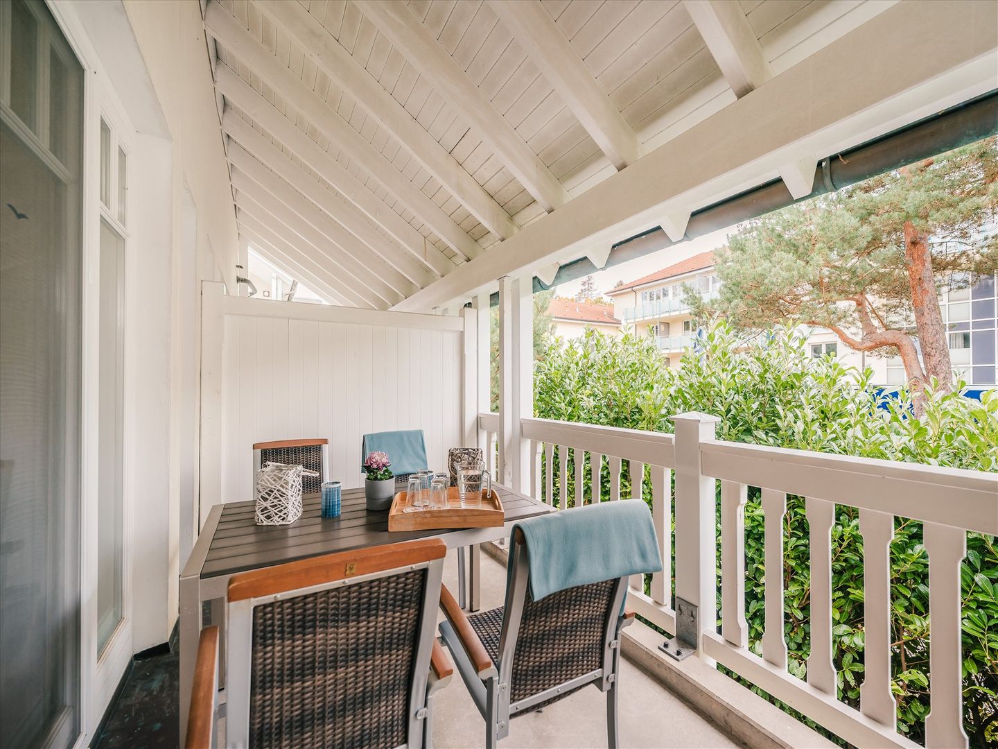 Dünenpark Binz Komfortplus Ferienwohnung mit 1 Schlafzimmer und Balkon im Obergeschoss (205) Insel Rügen - Balkon