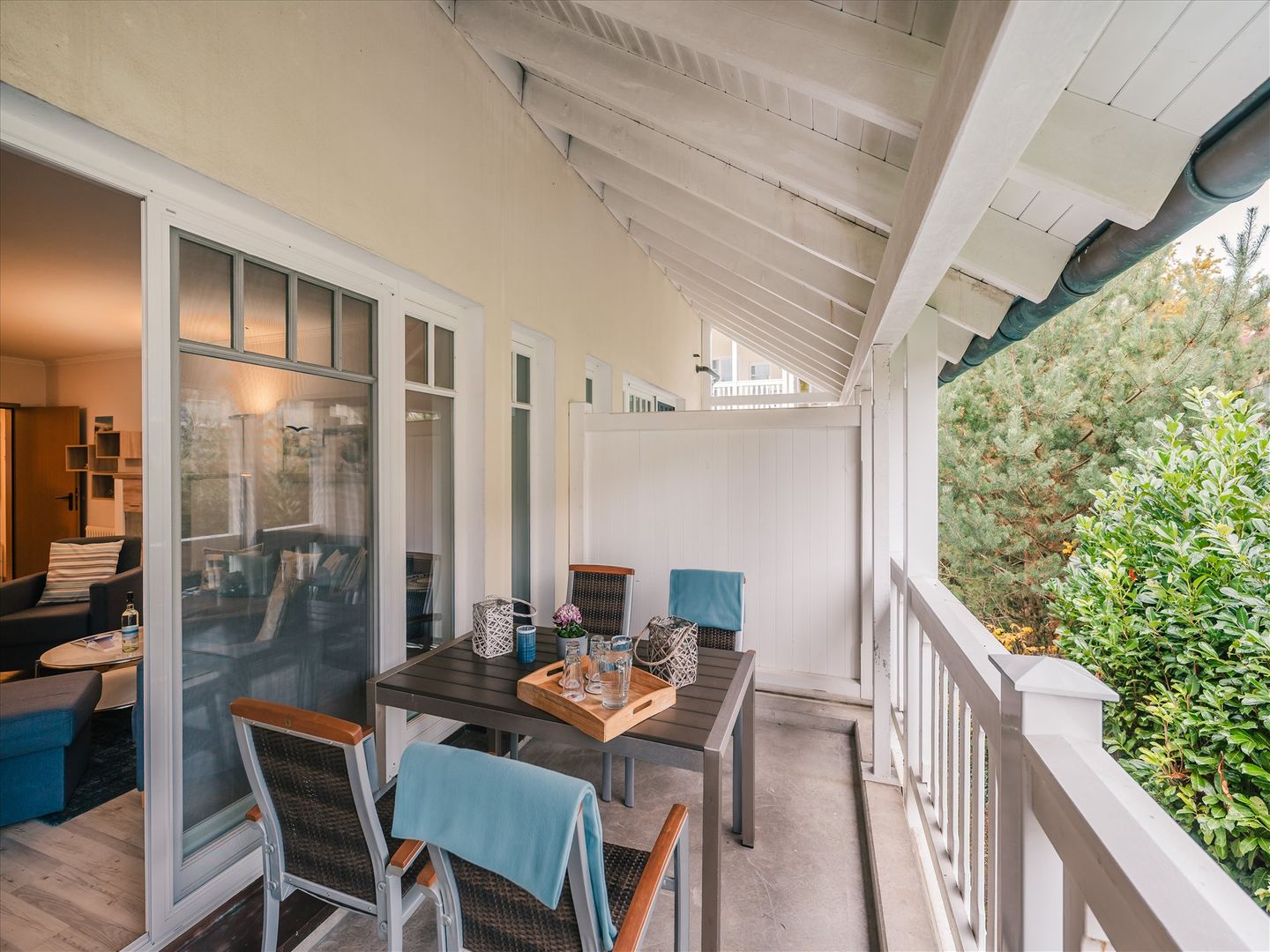 Dünenpark Binz Komfortplus Ferienwohnung mit 1 Schlafzimmer und Balkon im Obergeschoss (205) Insel Rügen - Balkon