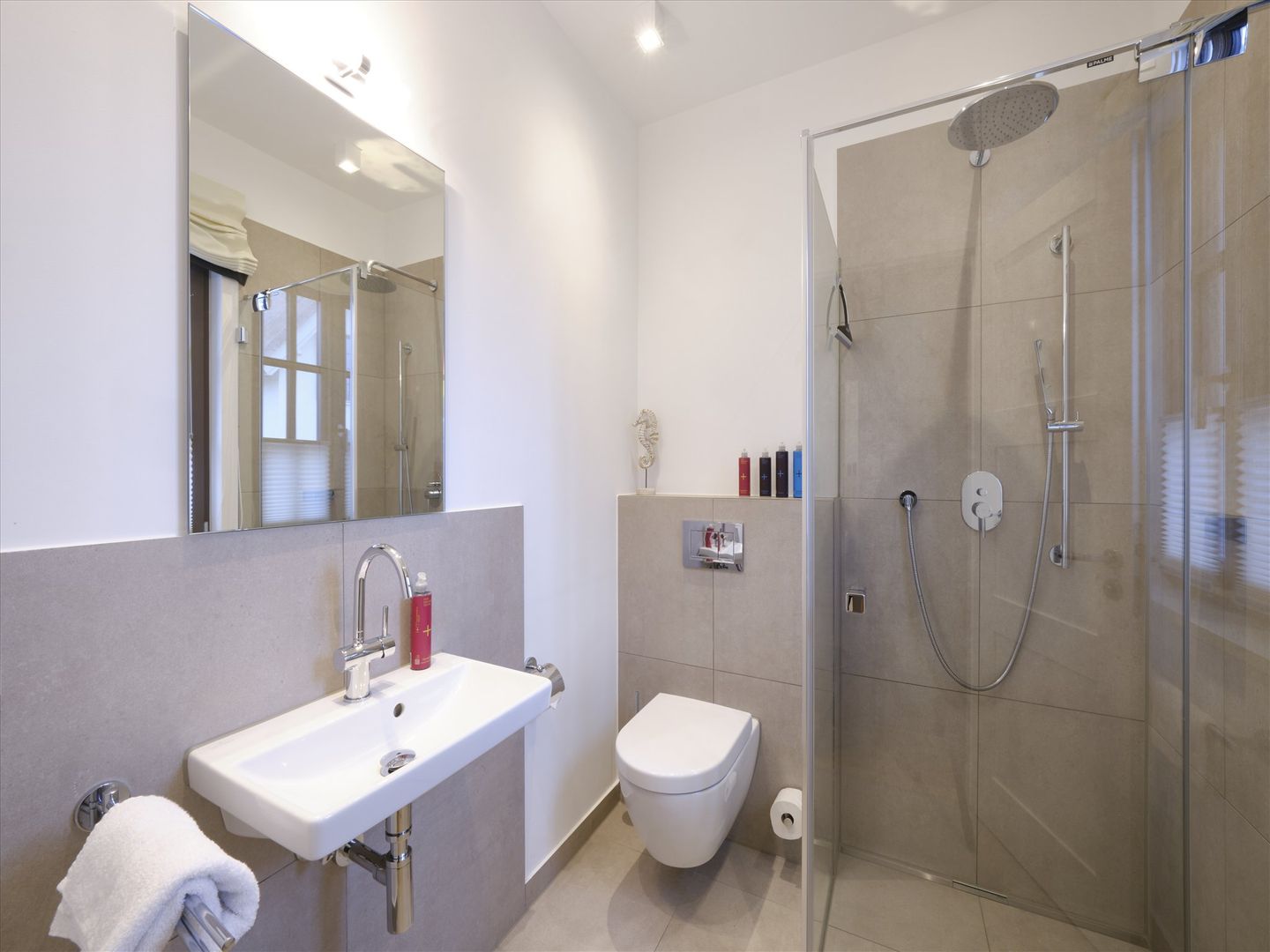 LuxusPlus Reetdachvilla mit 4 Schlafzimmern, Außensauna, Loungebereich und Kamin (H10) - Badezimmer