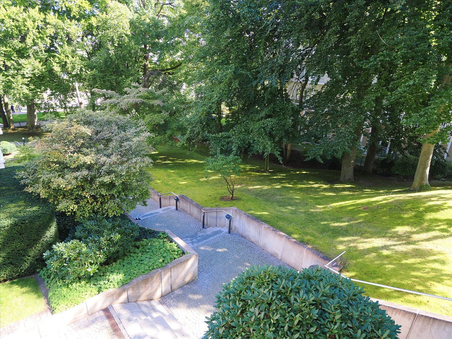 Kaiservillen Heringsdorf Ferienwohnung mit 1 Schlafzimmer und Balkon (D111) Insel Usedom - Gartenblick
