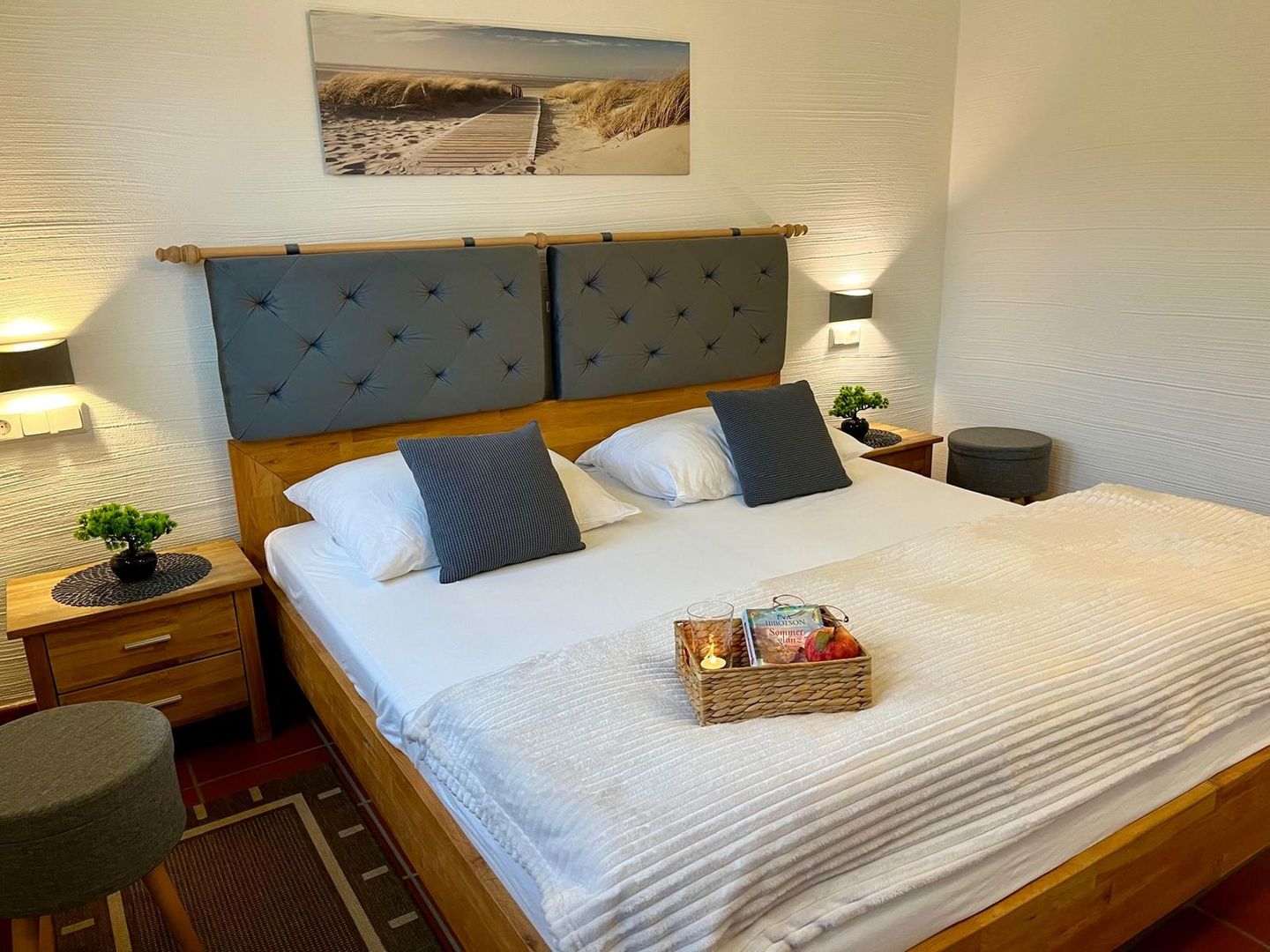 Feriendorf Rugana Komfortplus Ferienwohnung mit 1 Schlafzimmer (A04) Insel Rügen - Schlafzimmer