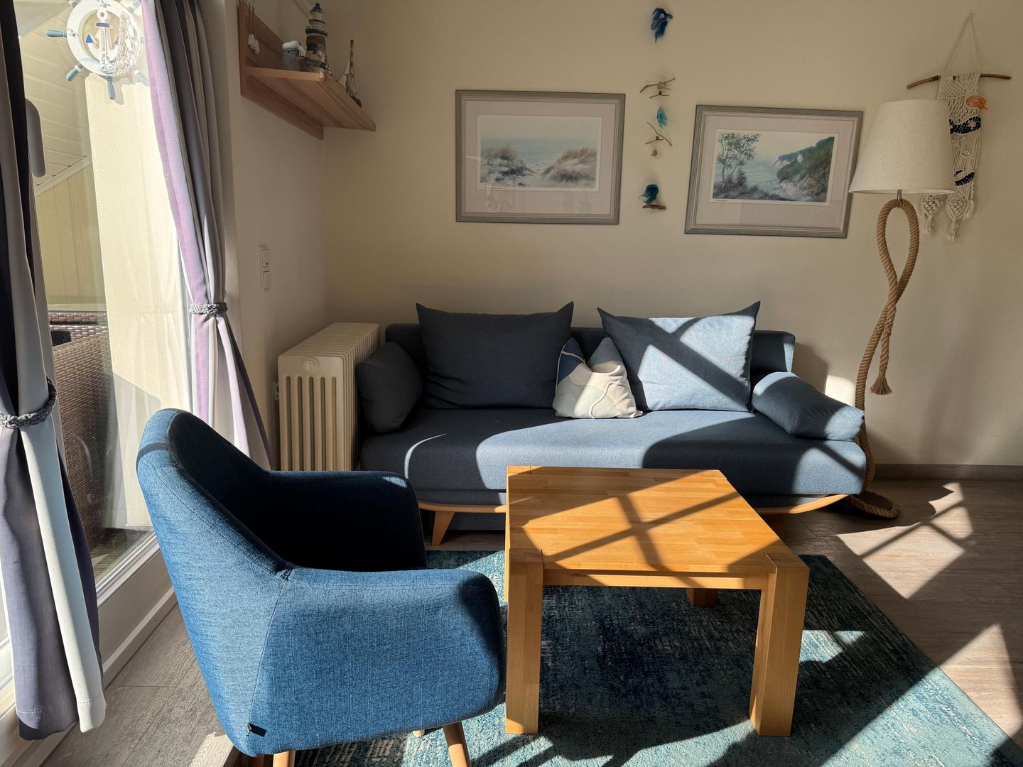 Dünenpark Binz Komfort Ferienwohnung mit 1 Schlafzimmer und Balkon im Dachgeschoss (282) Insel Rügen - Wohnzimmer