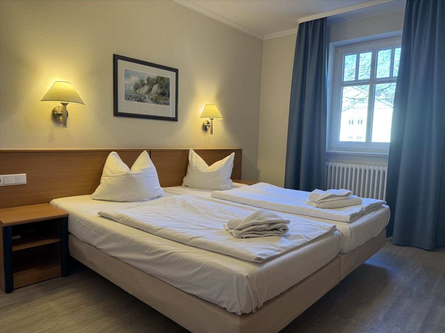 Dünenpark Binz Komfort Ferienwohnung mit 1 Schlafzimmer und Terrasse im Erdgeschoss (285) Insel Rügen - Schlafzimmer