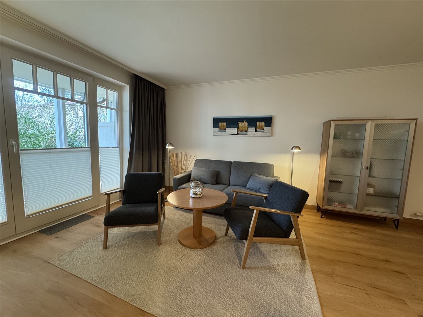 Dünenpark Binz Komfort Ferienwohnung mit 1 Schlafzimmer und Terrasse im Erdgeschoss (250) Insel Rügen - Wohnzimmer