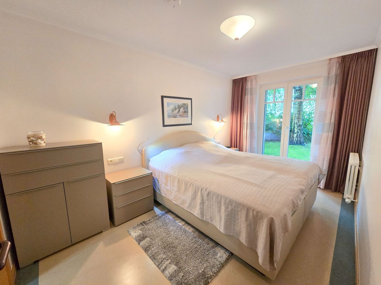 Dünenpark Binz Komfort Ferienwohnung mit 1 Schlafzimmer und Terrasse im Erdgeschoss (262) Insel Rügen - Schlafzimmer