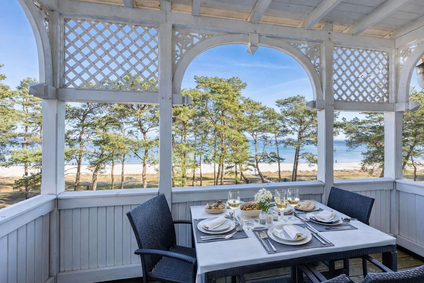 Strandvillen Binz Ferienwohnung mit Meerblick, 2 Schlafzimmern und Balkon (SV/012) Insel Rügen - Balkon