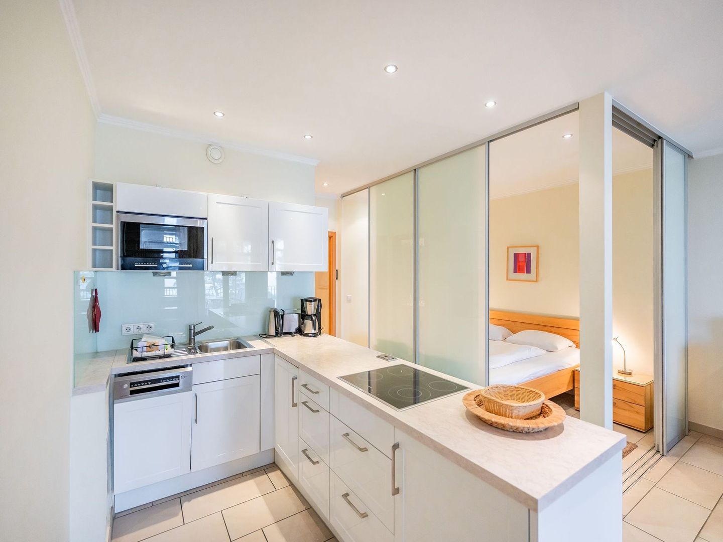 Strandvillen Binz Ferienwohnung mit Meerblick, 2 Schlafzimmern und Balkon (SV/768) Insel Rügen - Küche / Küchenzeile
