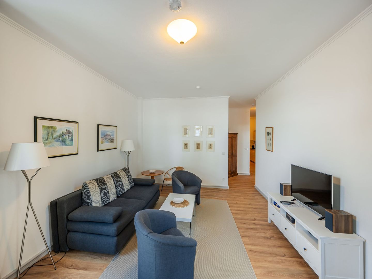 Strandvillen Binz Ferienwohnung mit Meerblick und 1 Schlafzimmer (SV/706) Insel Rügen - Wohnzimmer