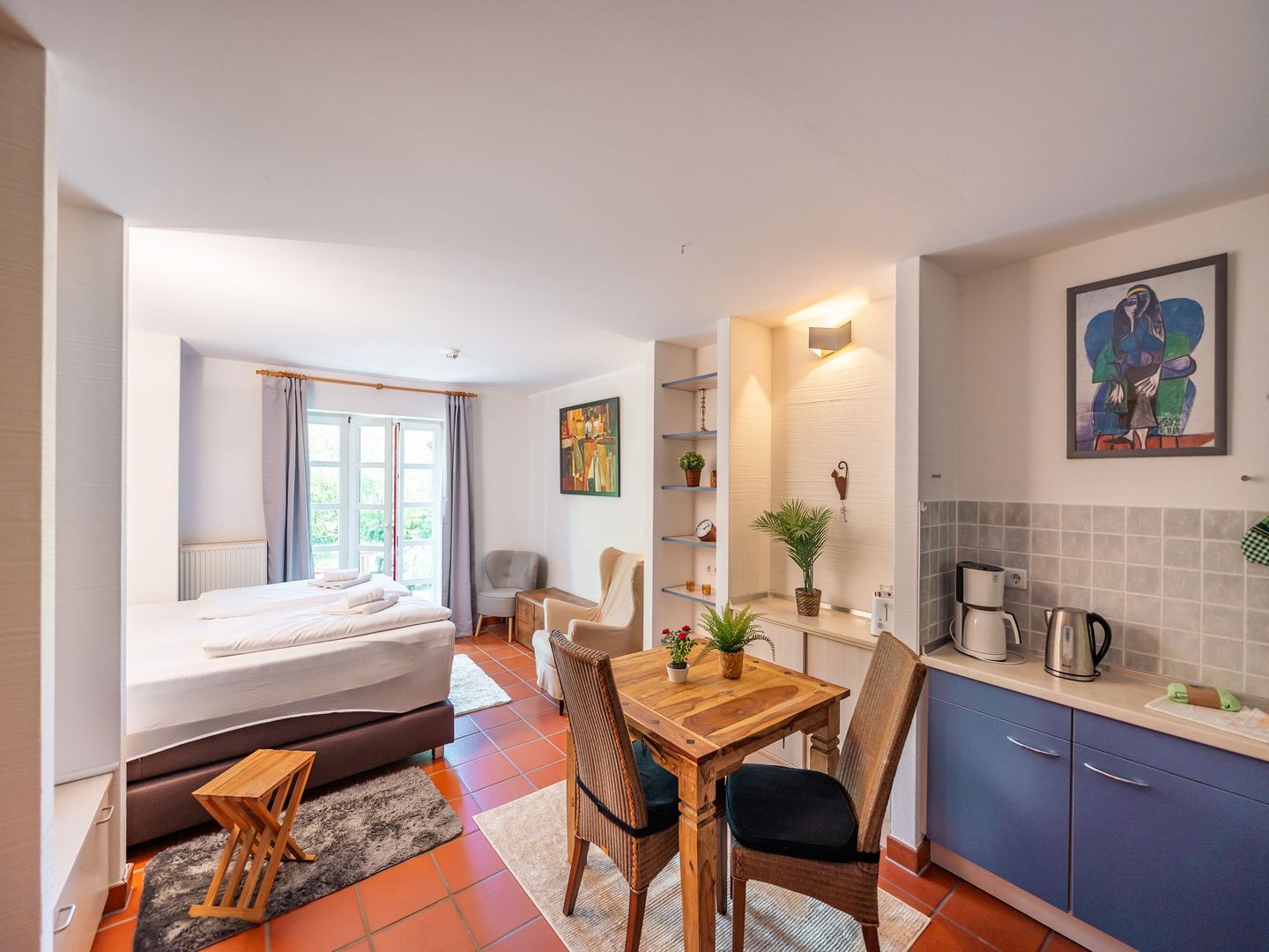 Feriendorf Rugana Klassik 1-Raum Ferienwohnung mit Terrasse (B59) Insel Rügen - Wohnzimmer