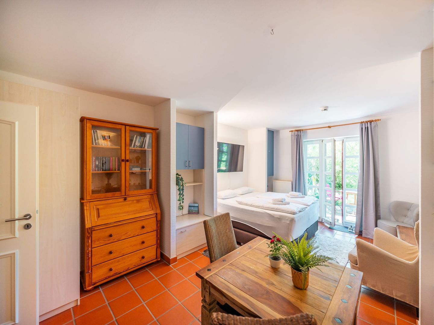 Feriendorf Rugana Klassik 1-Raum Ferienwohnung mit Terrasse (B59) Insel Rügen - Wohnzimmer