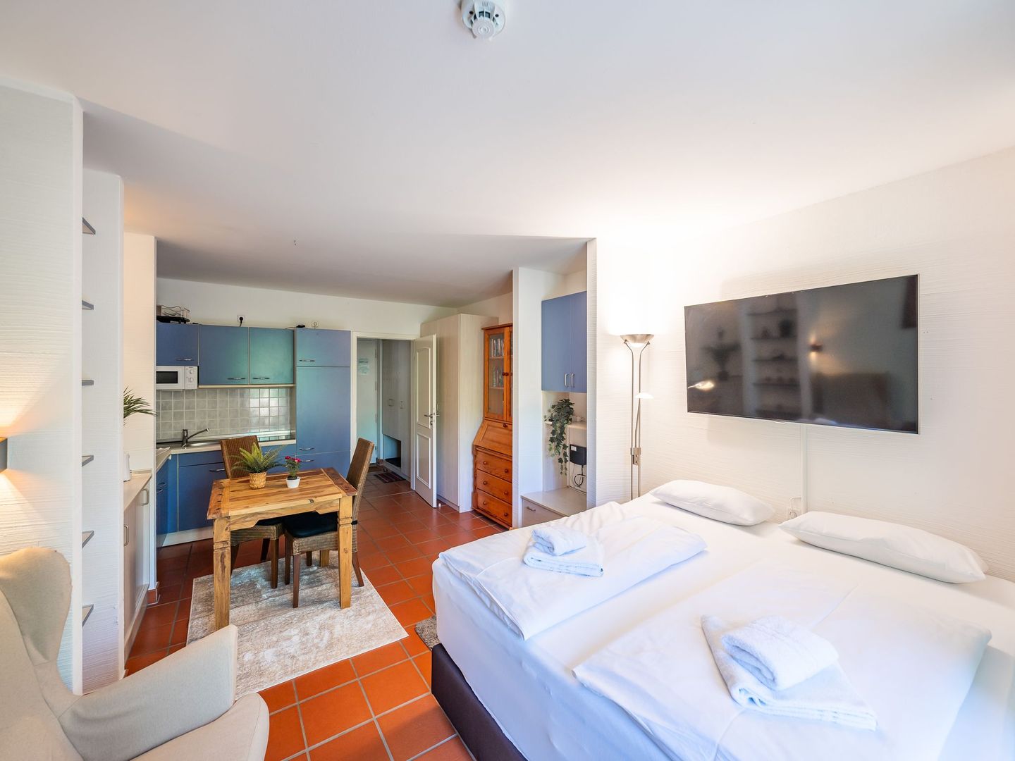 Feriendorf Rugana Klassik 1-Raum Ferienwohnung mit Terrasse (B59) Insel Rügen - Wohnzimmer