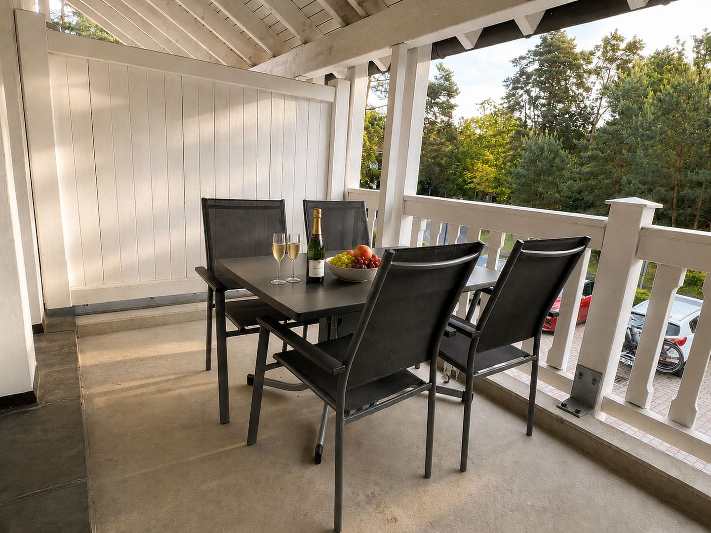 Dünenpark Binz Komfort Ferienwohnung mit 1 Schlafzimmer und Balkon im Obergeschoss (301) Insel Rügen - Balkon