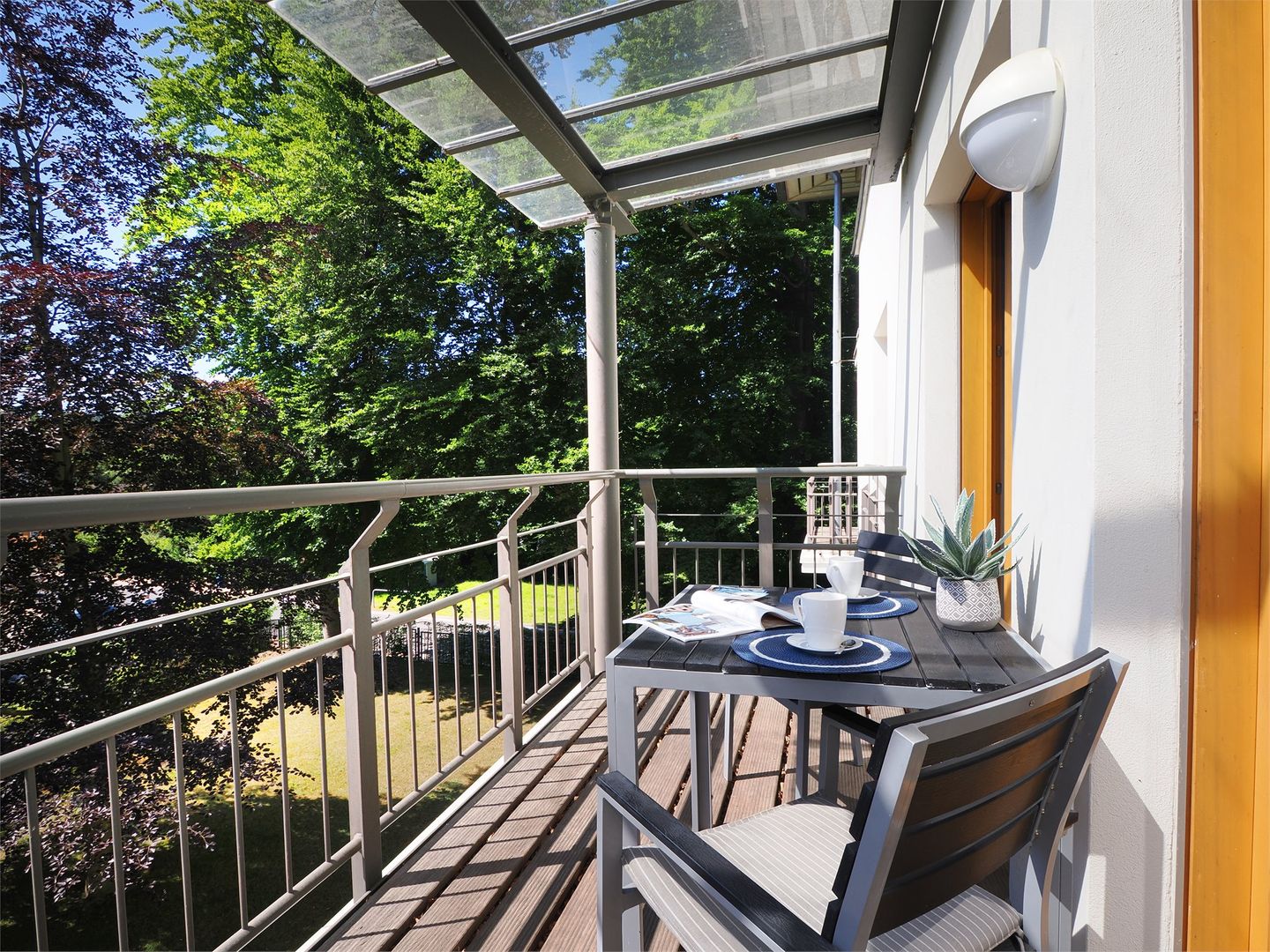 Kaiservillen Heringsdorf 1-Raum-Ferienwohnung mit Balkon (D123) Insel Usedom - Balkon
