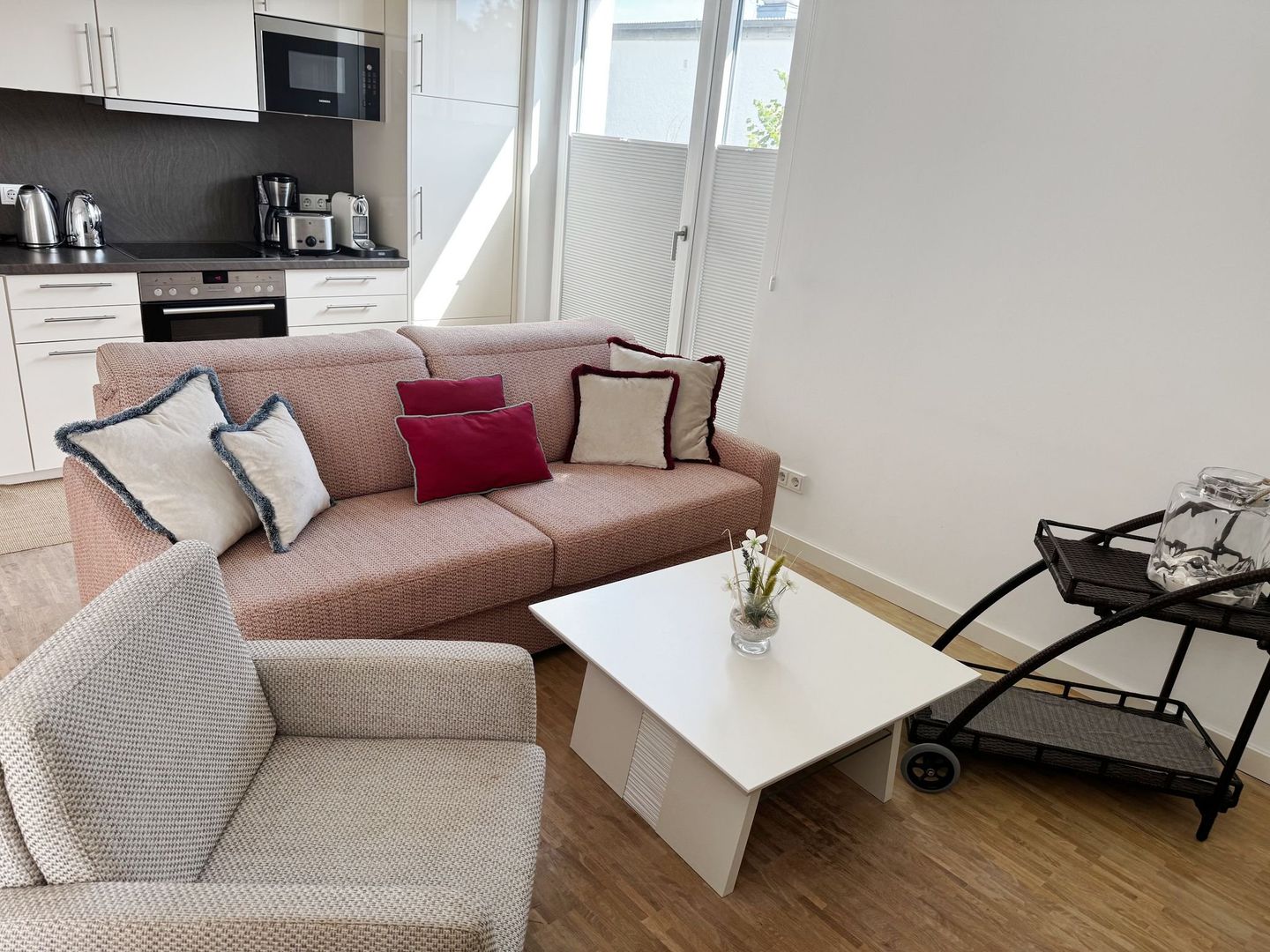 Strandvillen Binz Ferienwohnung mit 1 Schlafzimmer und Balkon (DR/422) Insel Rügen - Wohnzimmer