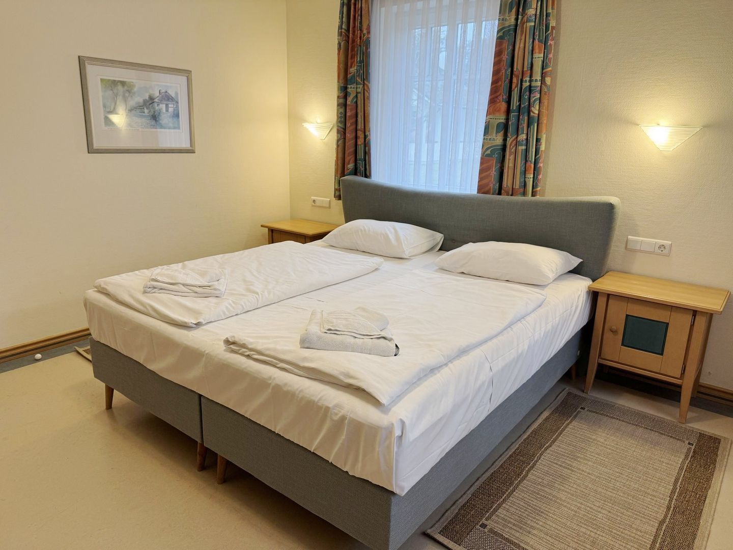 Dünenpark Binz Komfort Ferienwohnung mit 2 Schlafzimmern und Terrasse im Erdgeschoss (261) Insel Rügen - Schlafzimmer