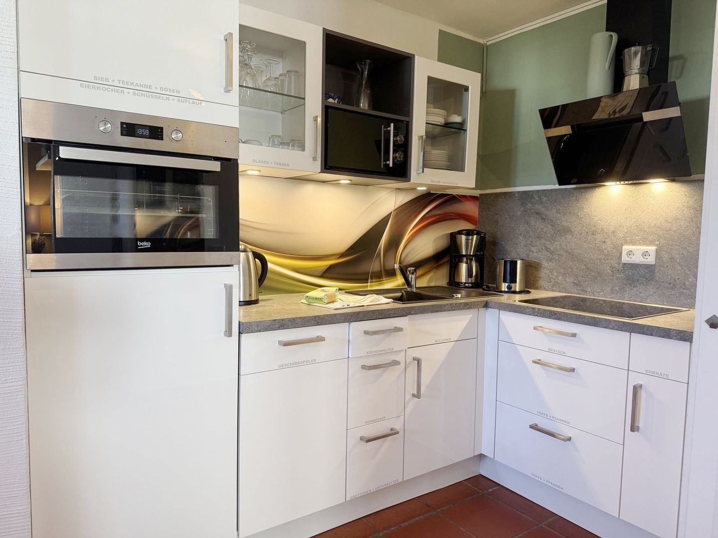 Feriendorf Rugana Komfort Ferienwohnung mit 1 Schlafzimmer (D49) Insel Rügen - Küche / Küchenzeile