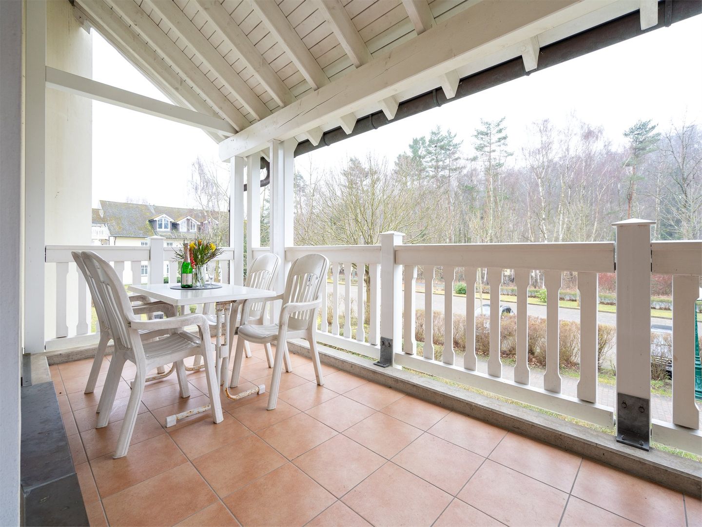 Dünenpark Binz Klassik Ferienwohnung mit 1 Schlafzimmer und Balkon im Obergeschoss (006) Insel Rügen - Balkon