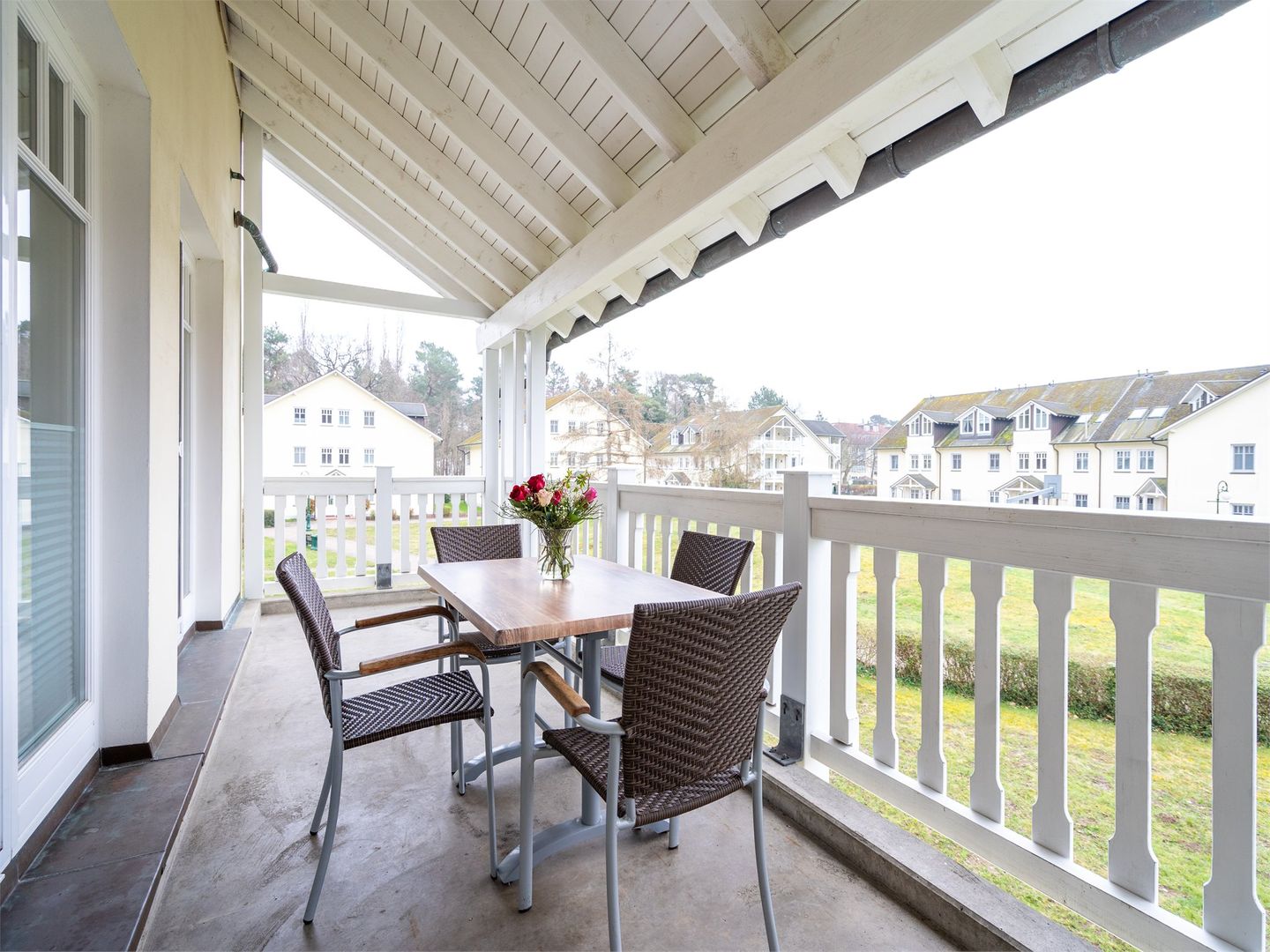 Dünenpark Binz Komfort Ferienwohnung mit 2 Schlafzimmern und Balkon im Obergeschoss (008) Insel Rügen - Balkon