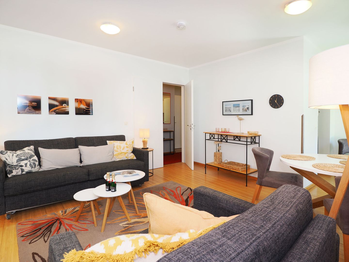 Kaiservillen Heringsdorf Ferienwohnung mit 1 Schlafzimmer und Terrasse (D201) Insel Usedom - Wohnzimmer