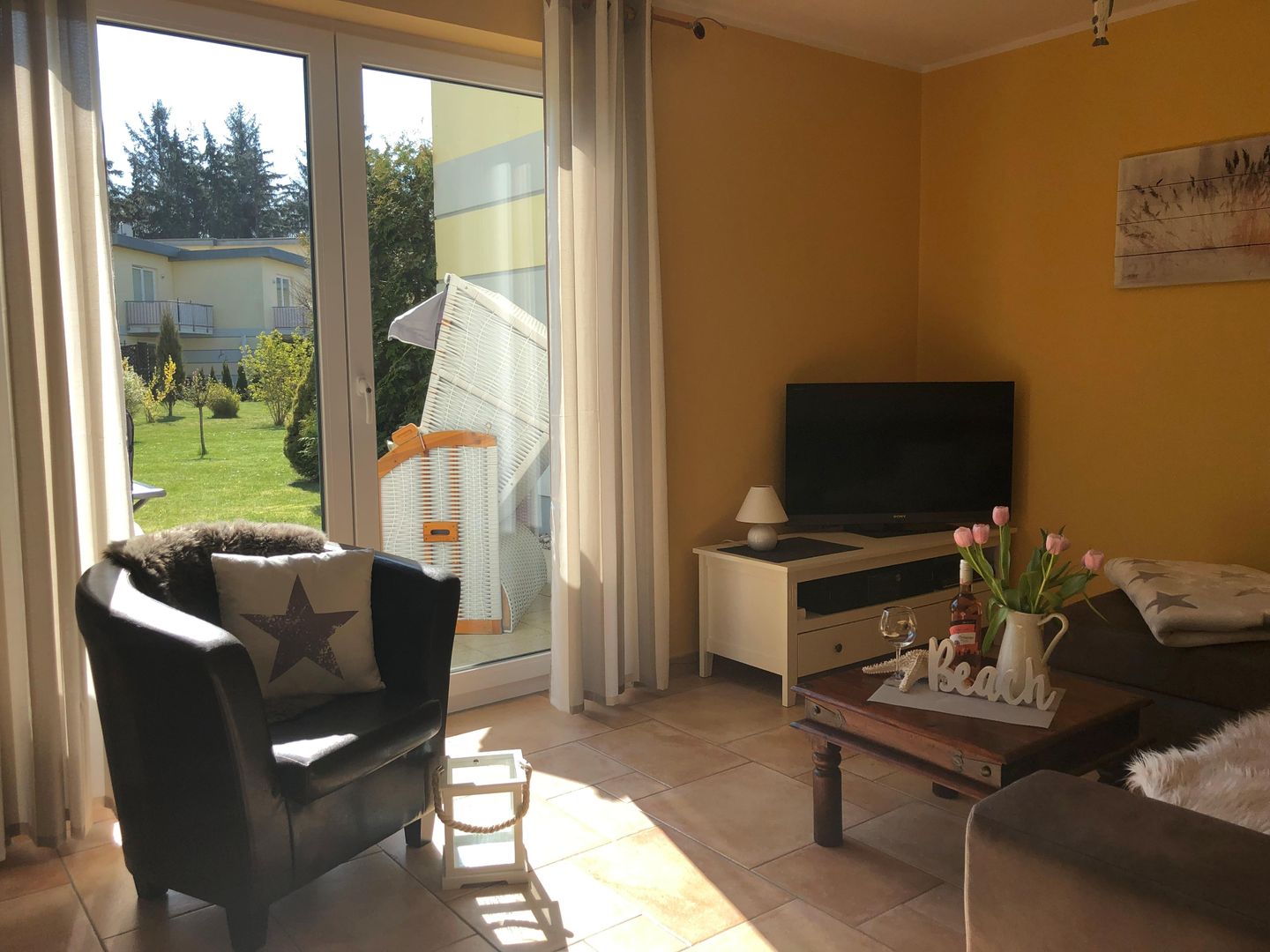  Ferienwohnung KWF-4b EG Graal-Müritz Küstenwald - Wohnzimmer