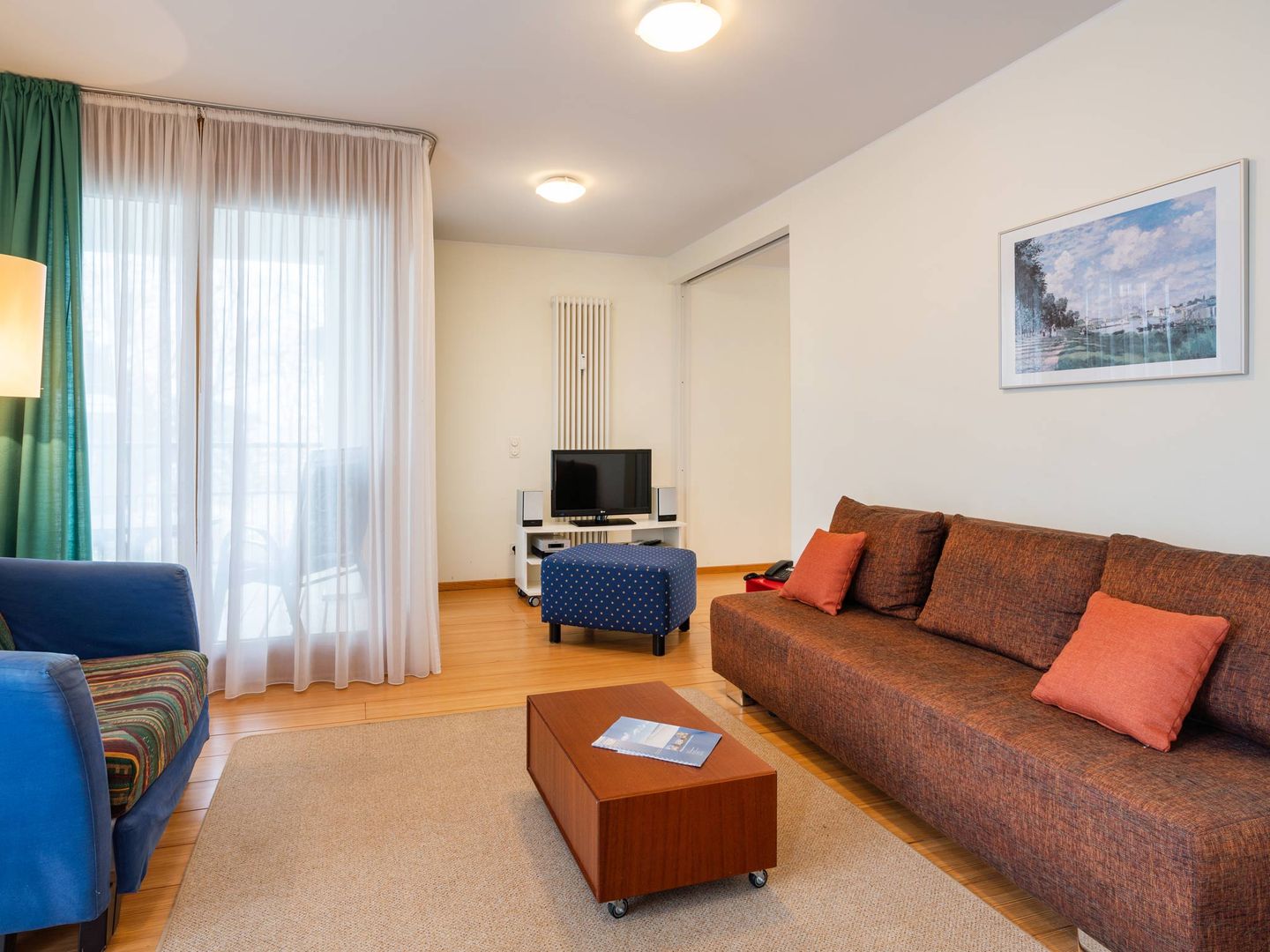 Kaiservillen Heringsdorf Ferienwohnung mit 1 Schlafzimmer und Balkon (D111) Insel Usedom - Wohnzimmer