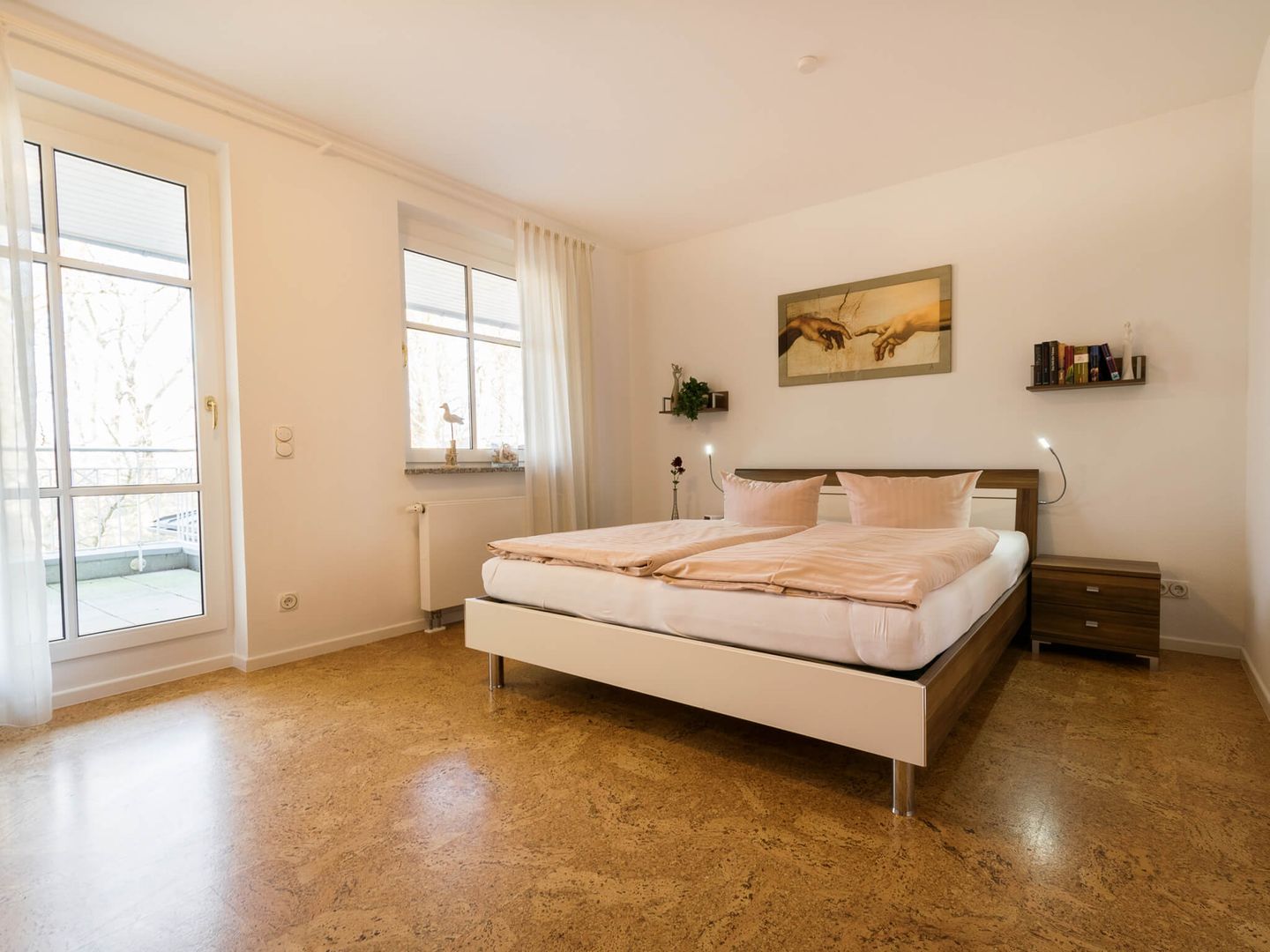 Kaiservillen Heringsdorf Ferienwohnung mit 1 Schlafzimmer und Balkon (C23) Insel Usedom - Schlafzimmer