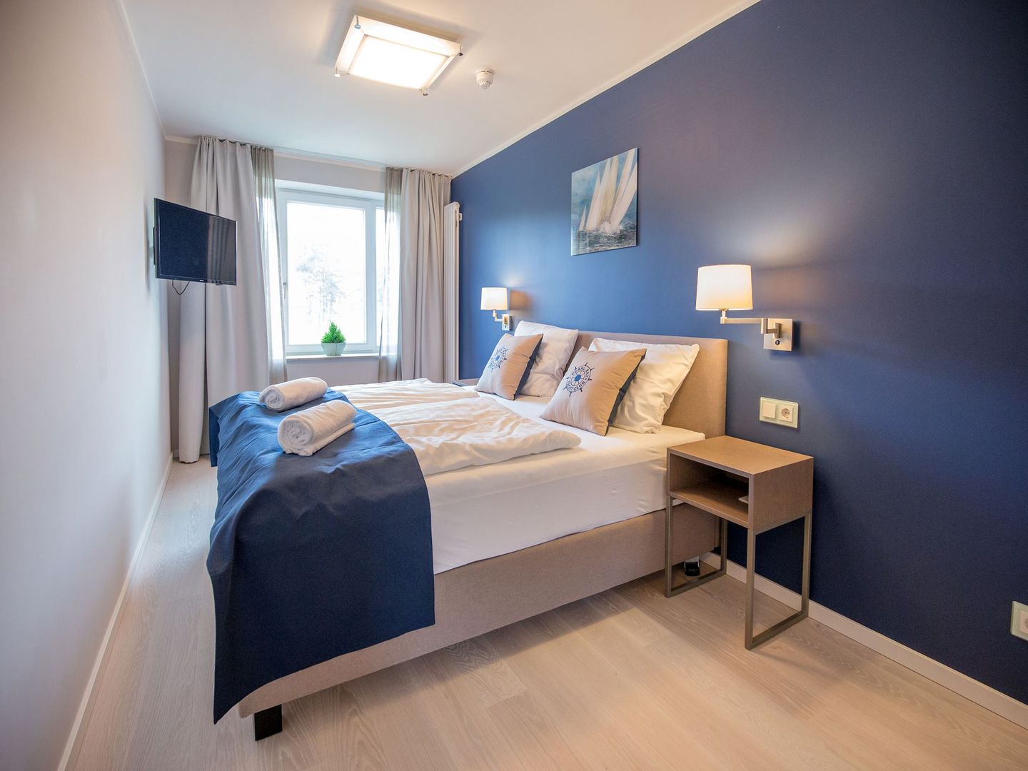 Dünenresidenz Prora Ferienwohnung mit Meerblick, 2 Schlafzimmern und Balkon (NP/115) Insel Rügen - Schlafzimmer