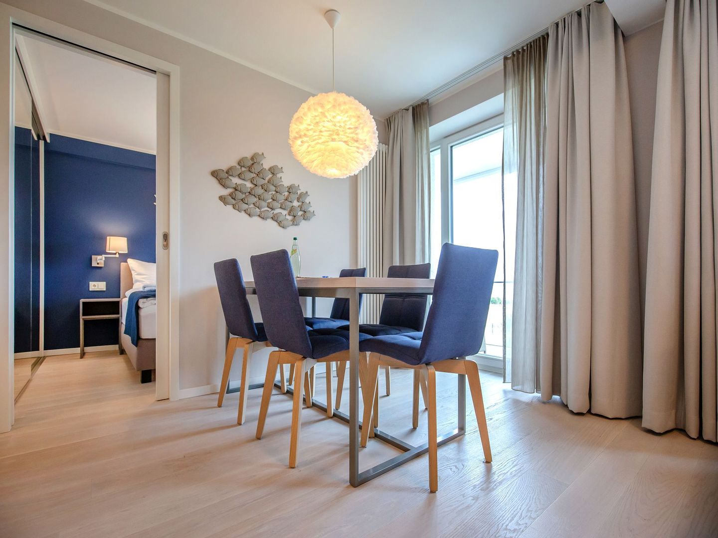 Dünenresidenz Prora Ferienwohnung Azur mit Meerblick, 2 Schlafzimmern und Balkon (NP/203) Insel Rügen - Wohnzimmer